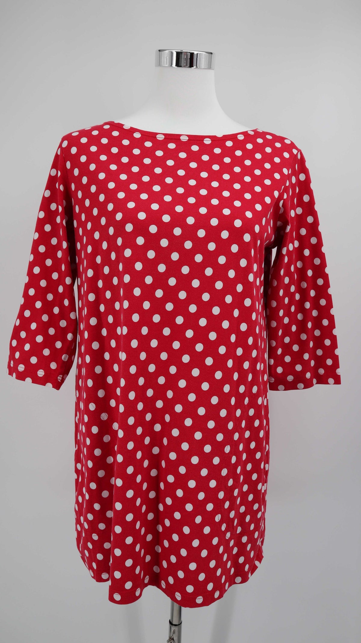 Marimekko Shirt Longsleeve rot gepunktet 38 M 3/4 Ärmel