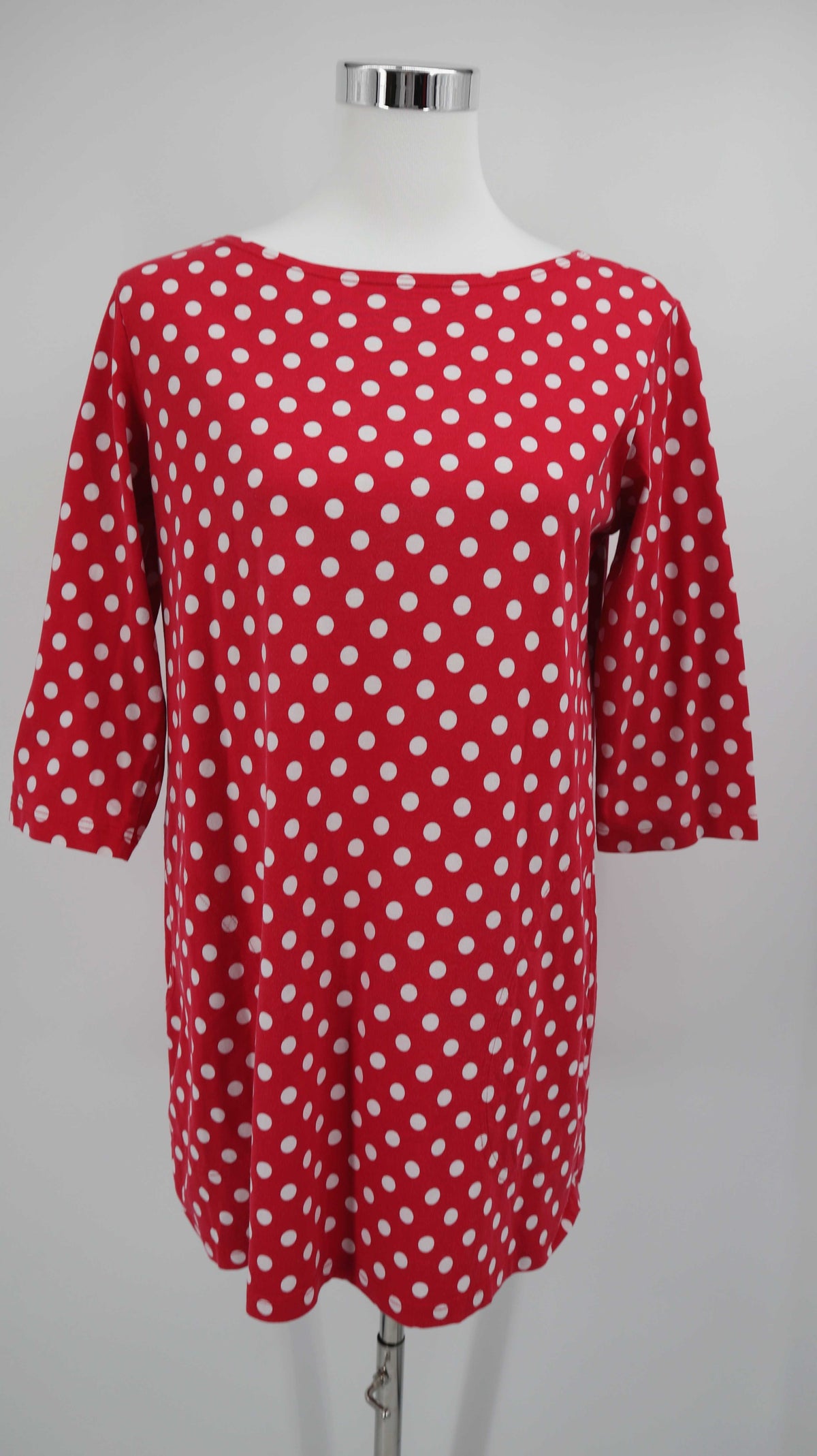 Marimekko Shirt Longsleeve rot gepunktet 38 M 3/4 Ärmel