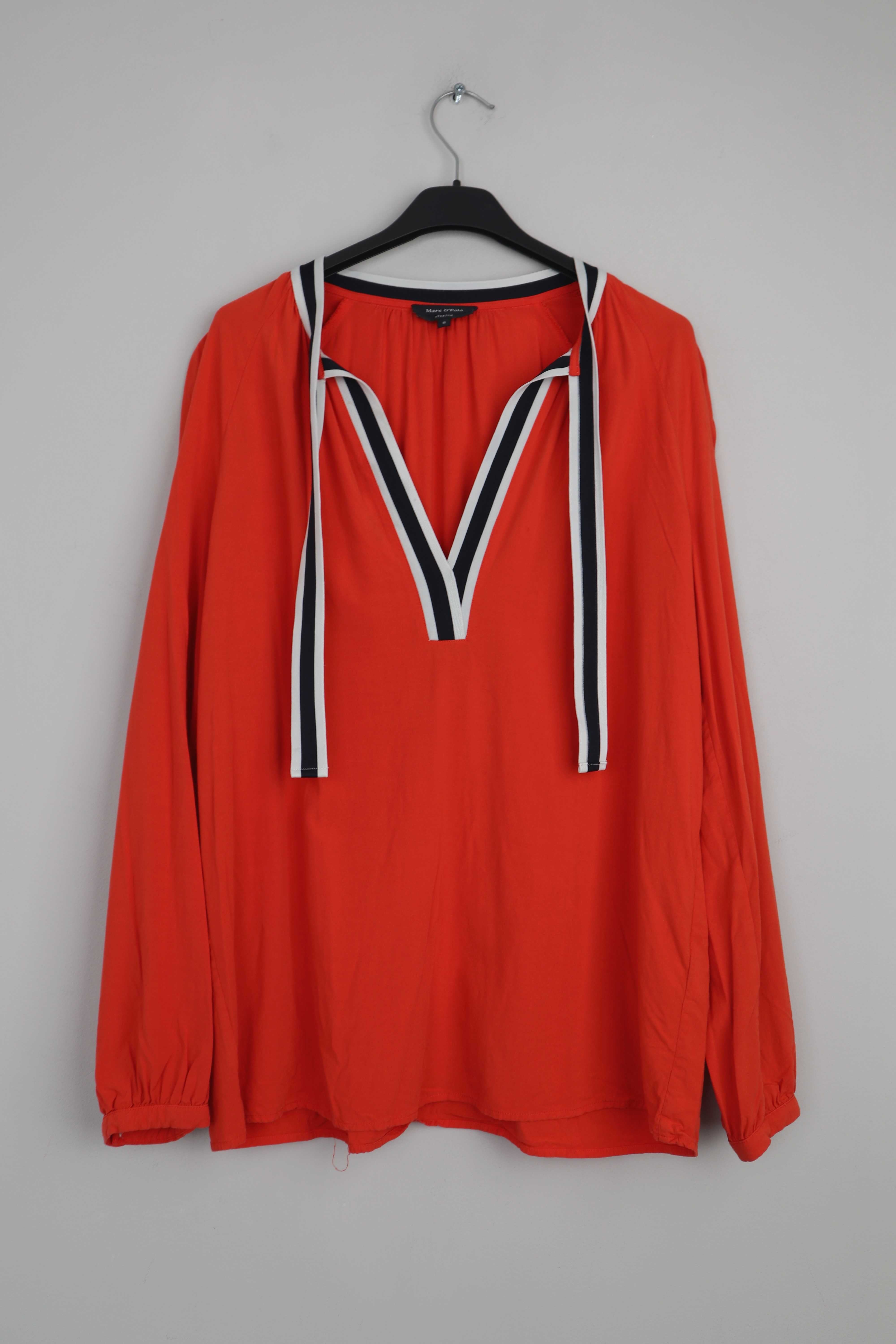 Marc O'Polo Bluse Hemd Shirt rot 36 S Stretch einfarbig