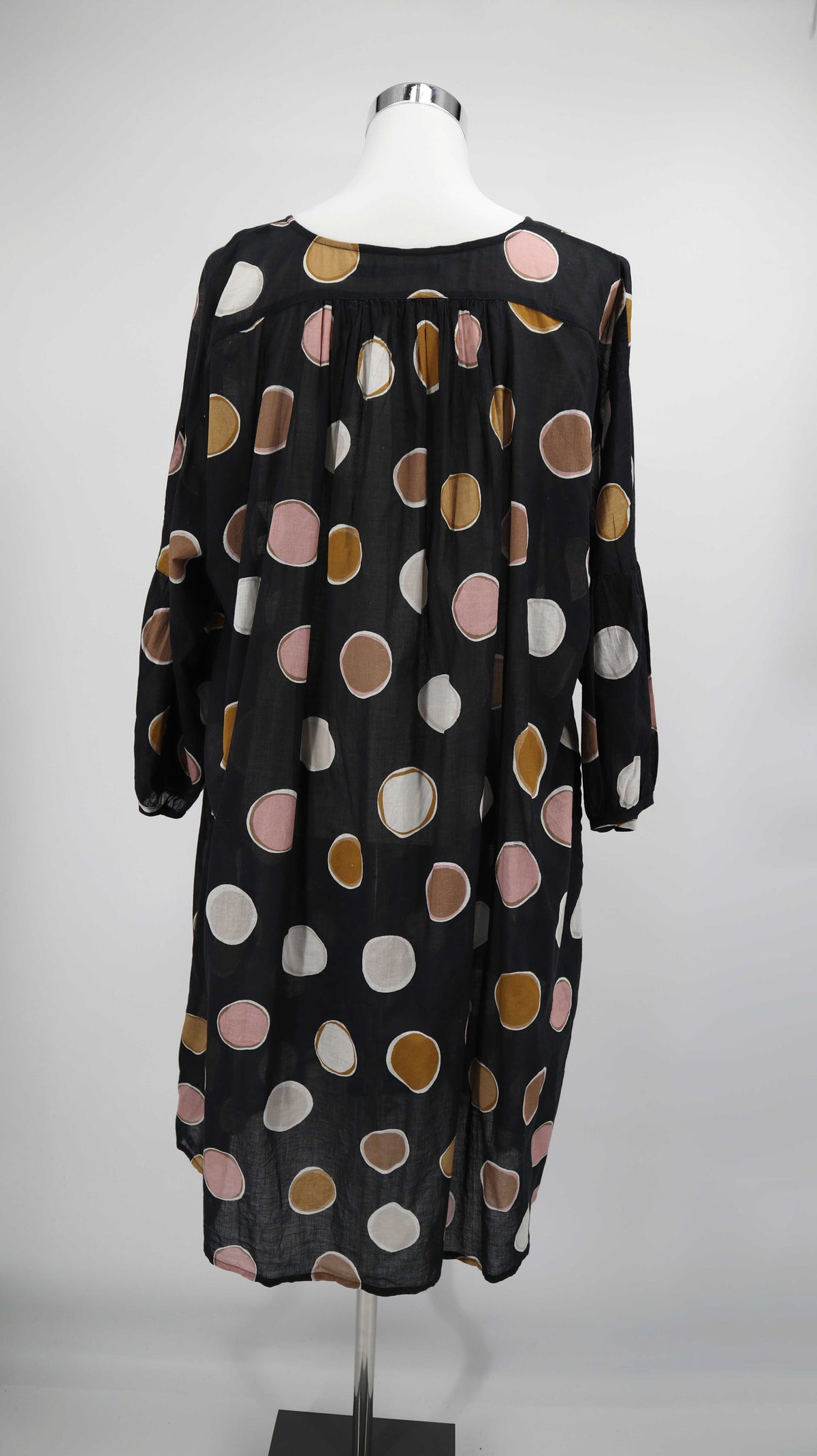 Gudrun Sjöden Kleid Bluse XL schwarz gepunktet Oberteil Sommerkleid