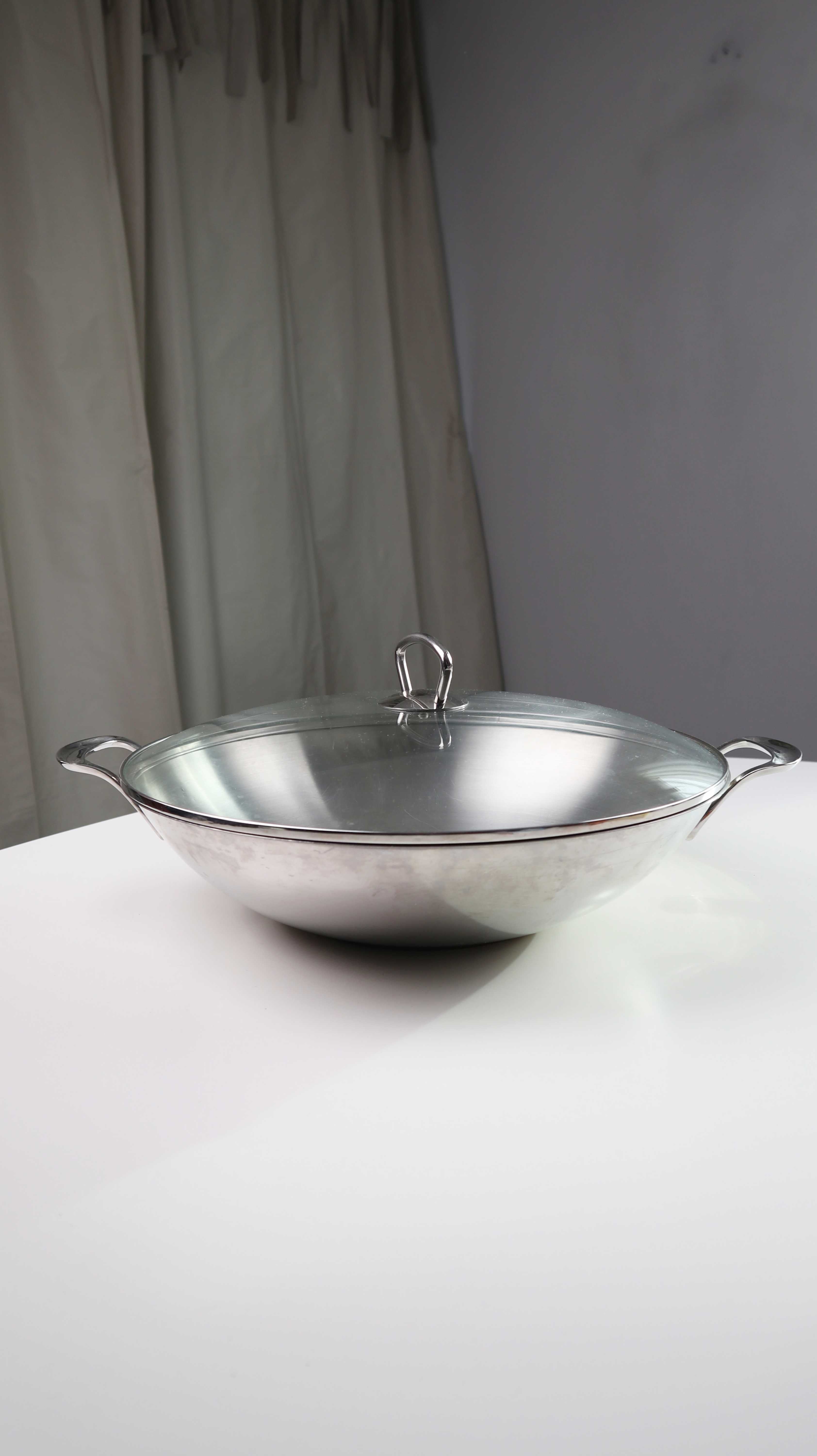 WMF Taiwan Wok Silber Chrom Aluminium Pfanne Kochpfanne Bräter