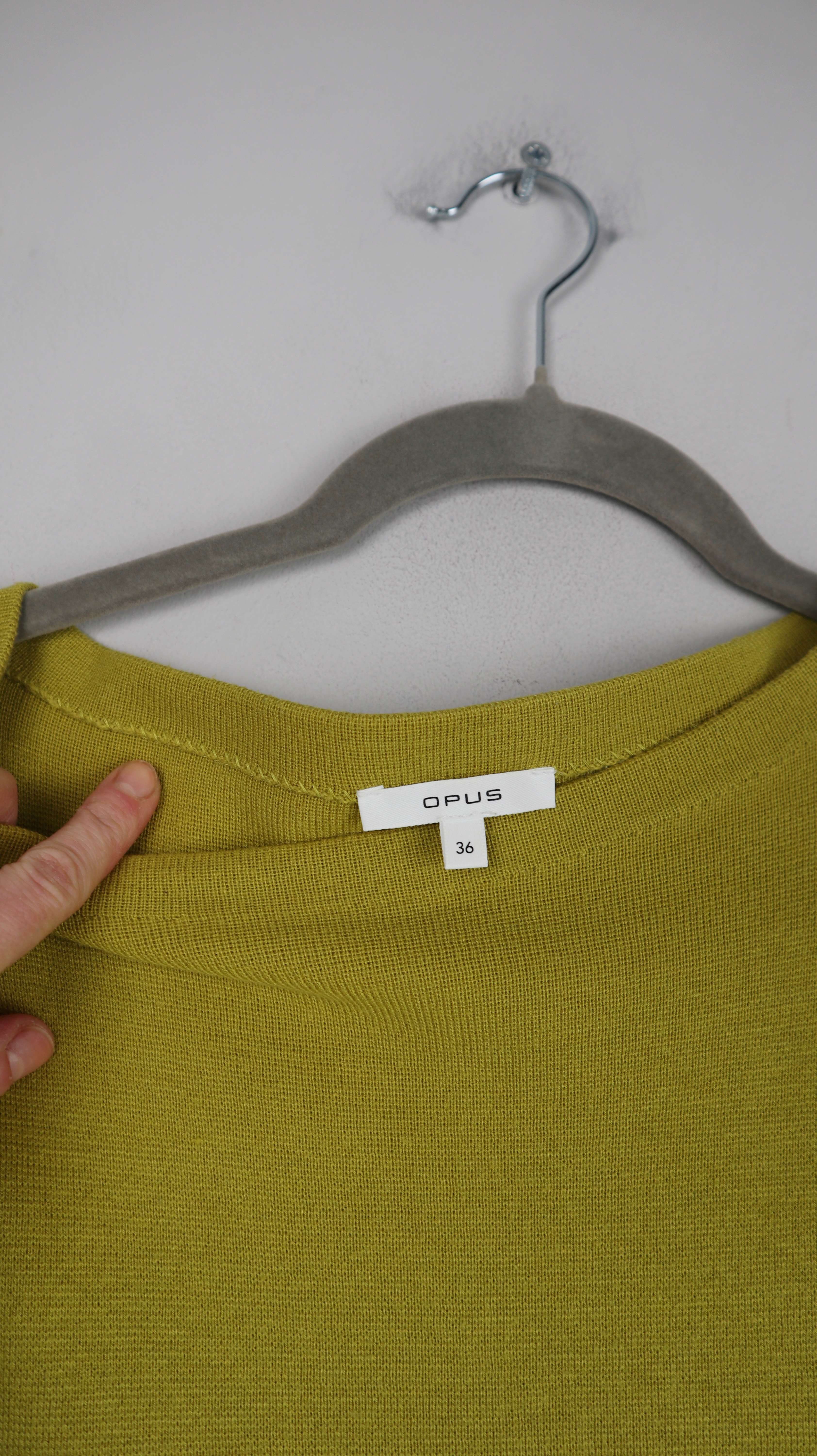 Opus Pullover Shirt Gelb Grün 36 S Polviny Longsleeve