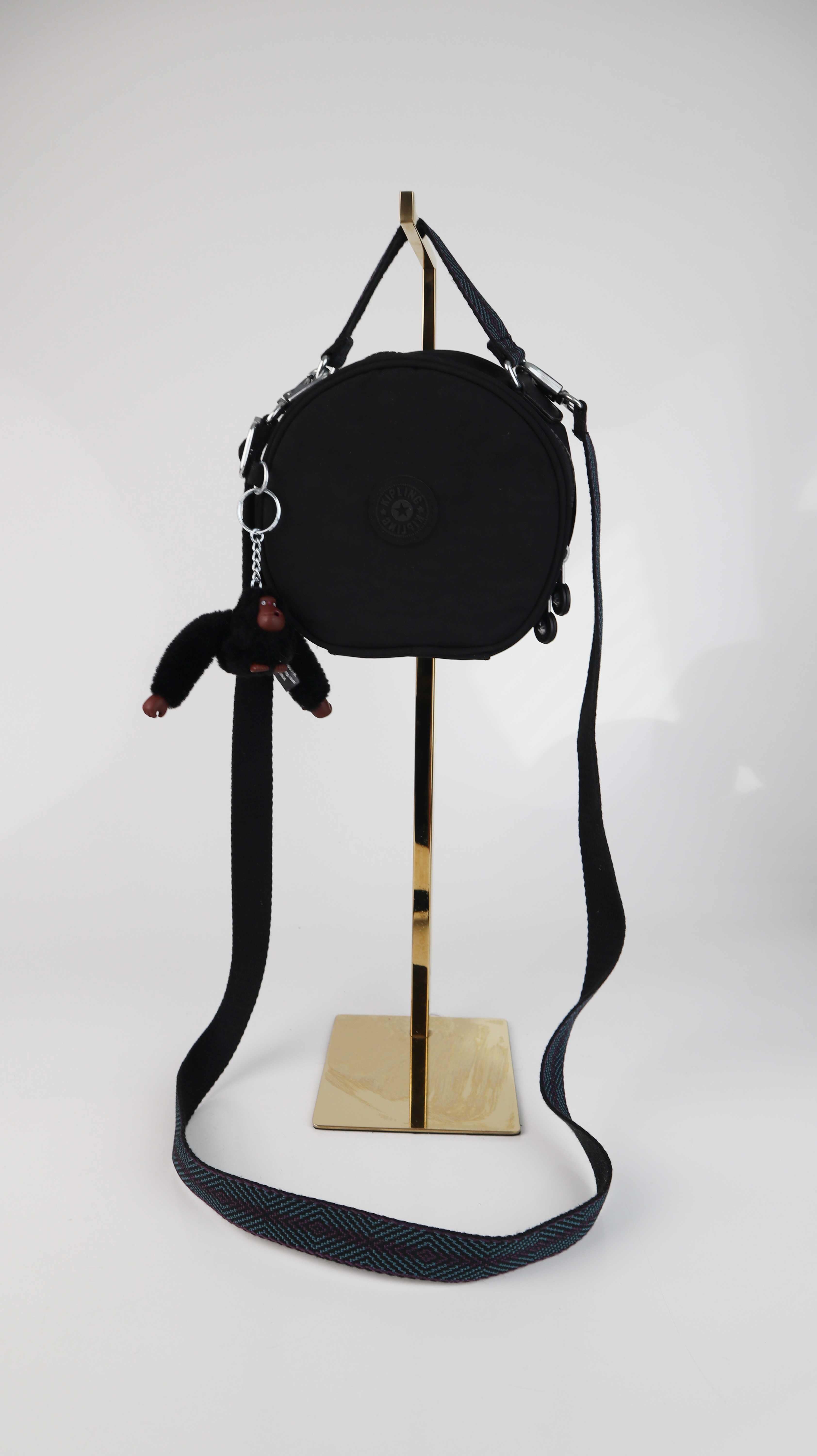 Kipling Tasche Umhängetasche rund schwarz Minitasche