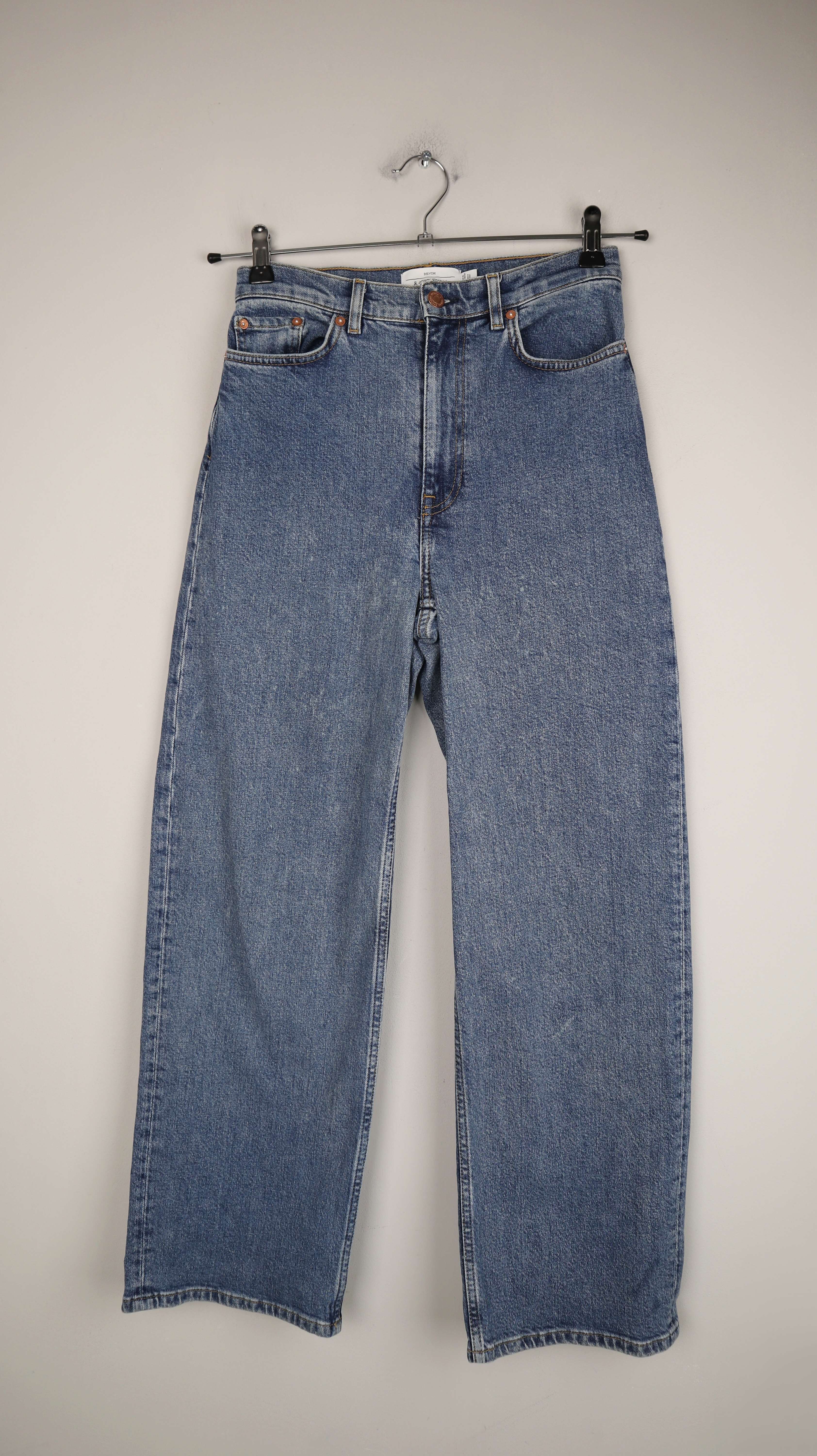 &other stories Jeans Denim 28 38 M straight leg high waist