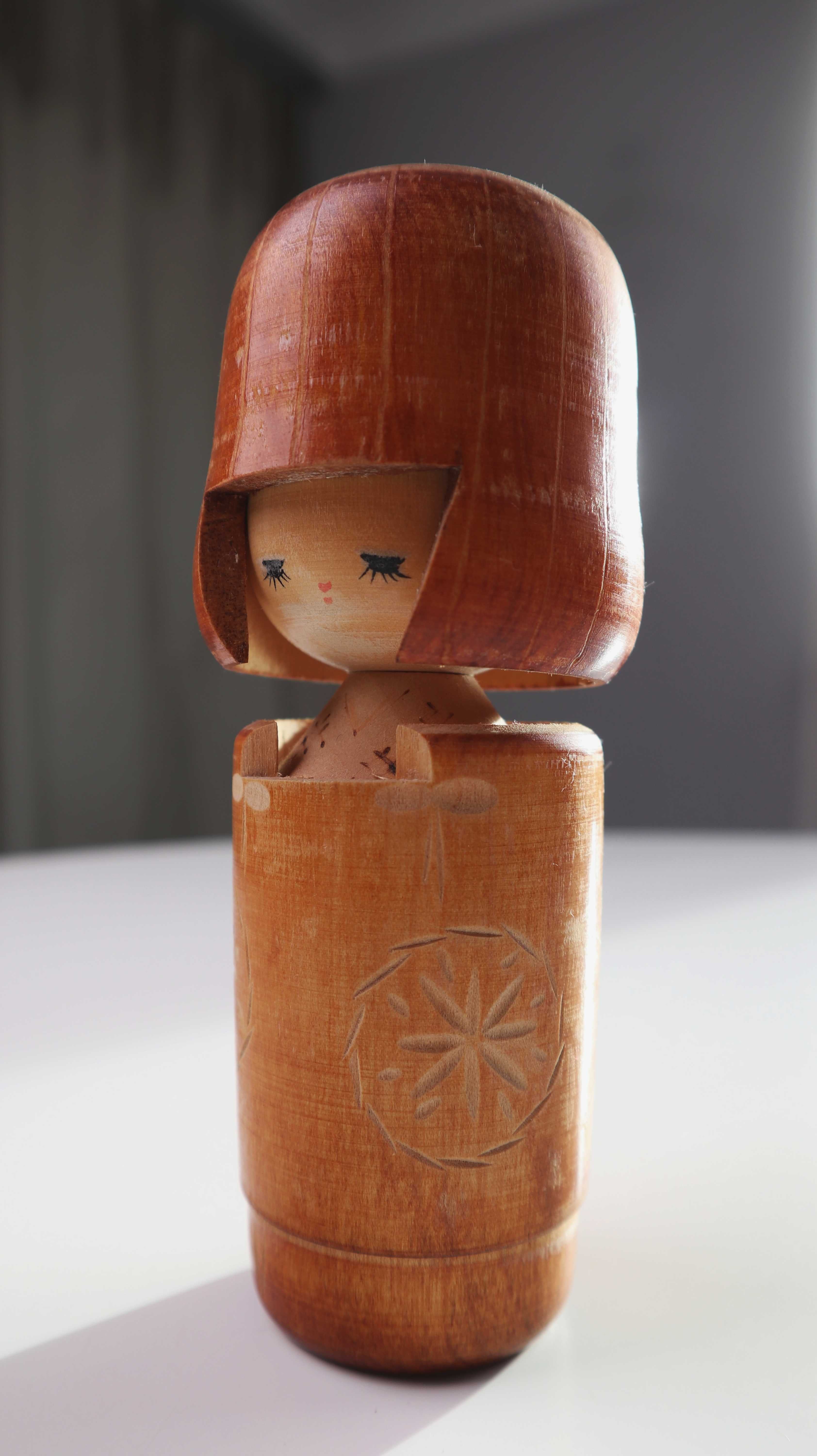 Vintage japanische Kokeshi Holzpuppe Puppe Figur Holz