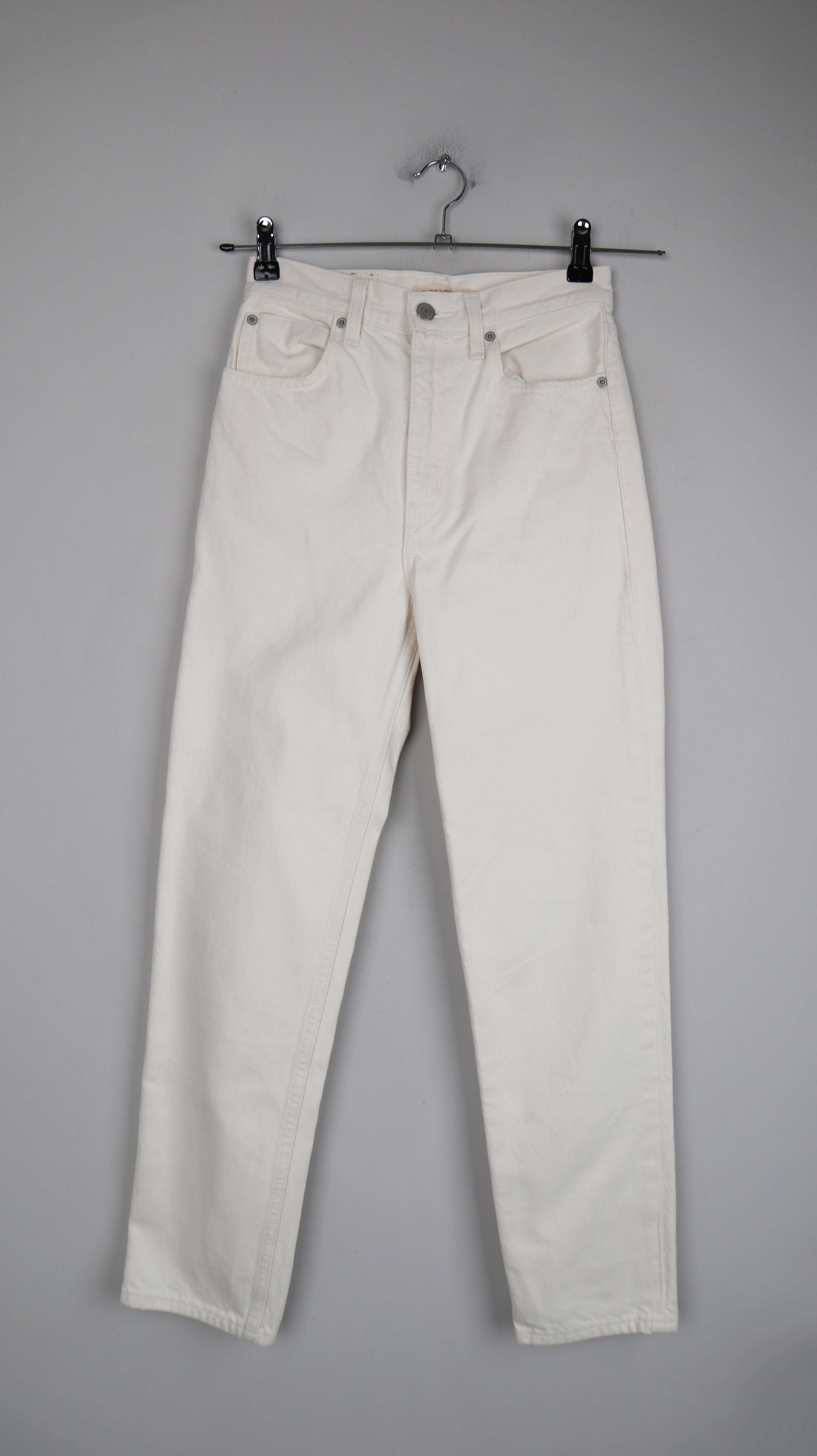 Levis 70s High slim straight 24 Hose Jeans weiß Creme W24 L29