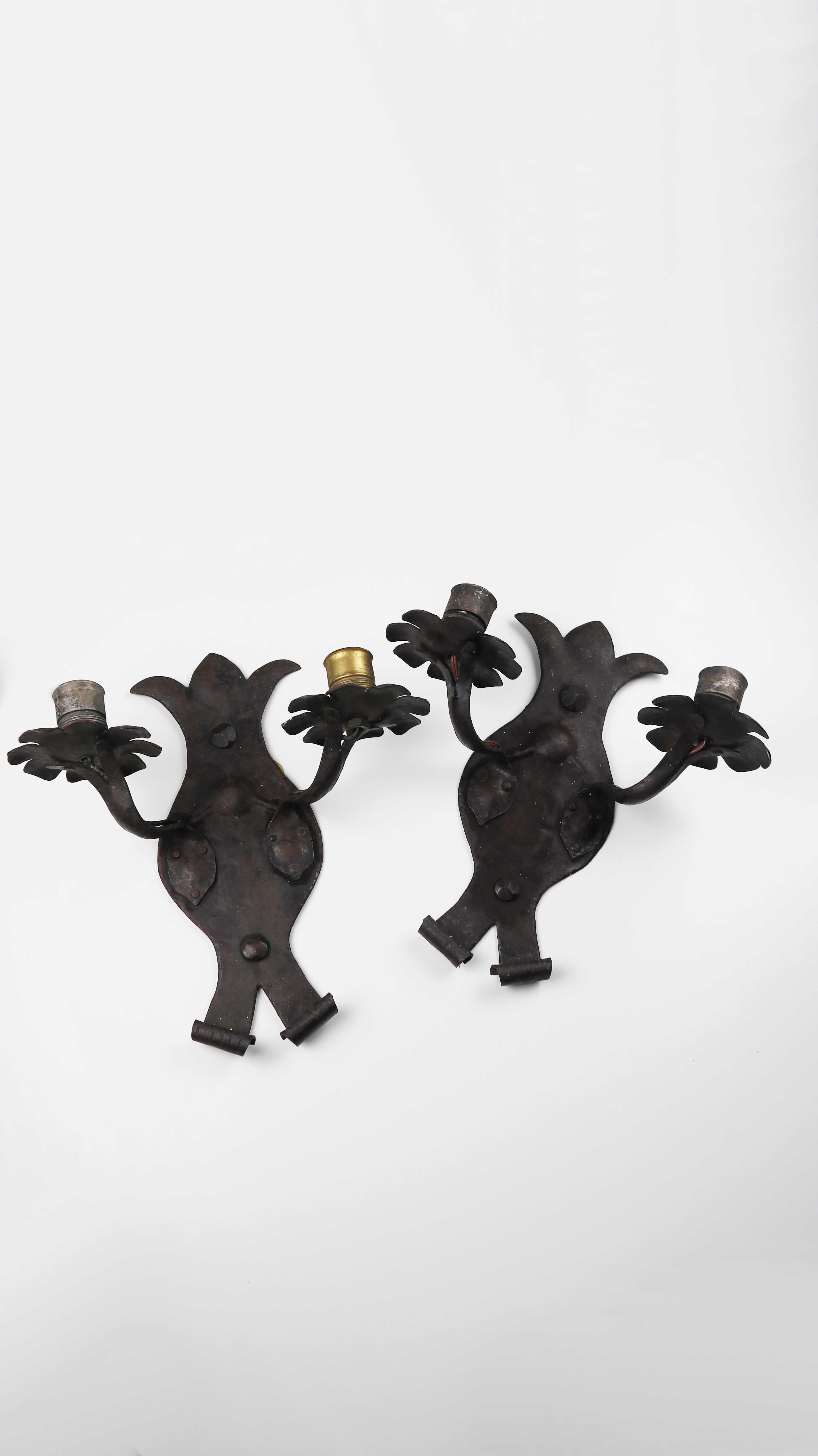 Wandlampen Metall Wandbeleuchtung Set Gusseisen Außenleuchten