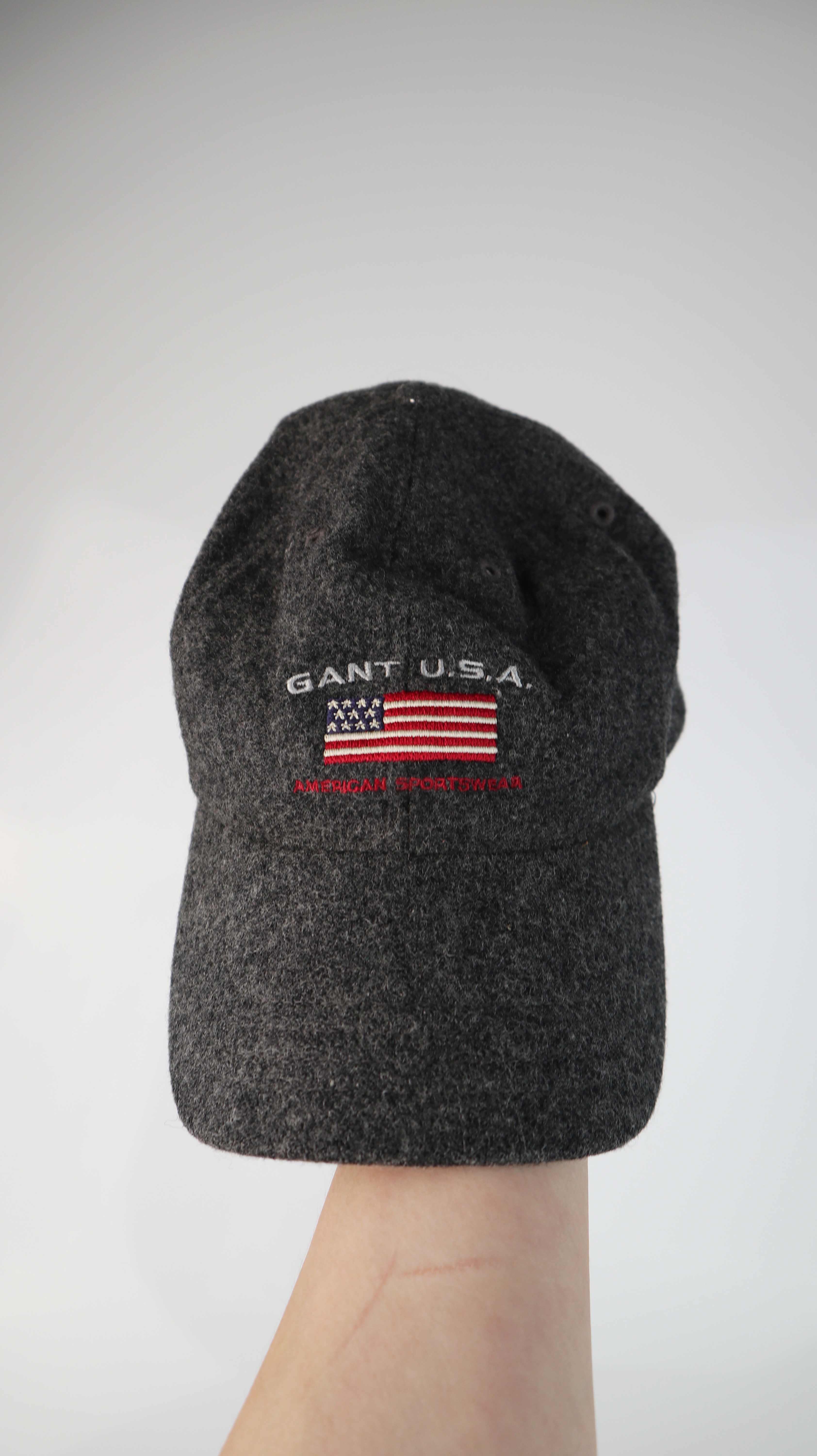 Gant USA Mütze Kappe Cap grau Wolle Wollkappe unisex Käppi