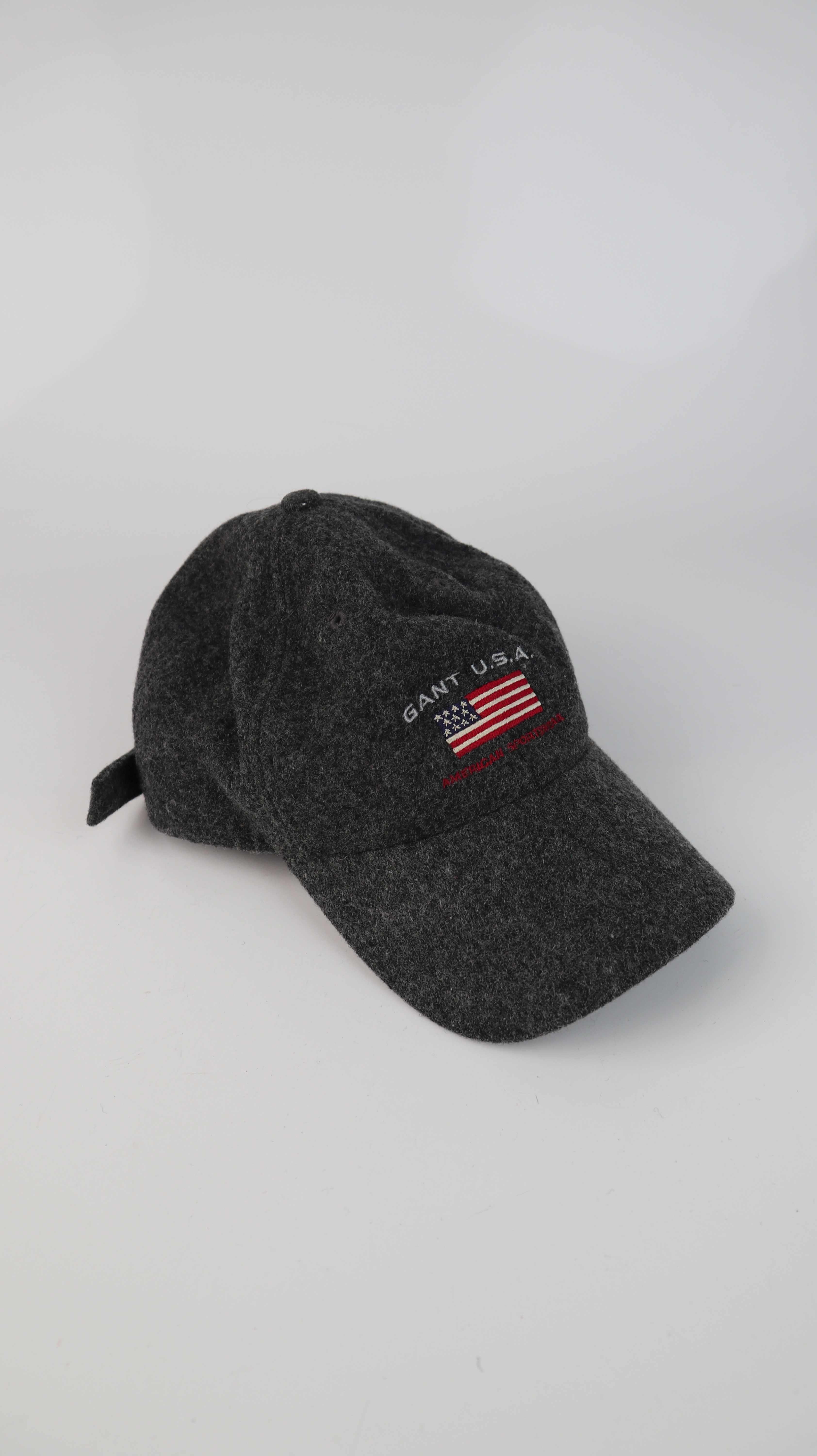 Gant USA Mütze Kappe Cap grau Wolle Wollkappe unisex Käppi