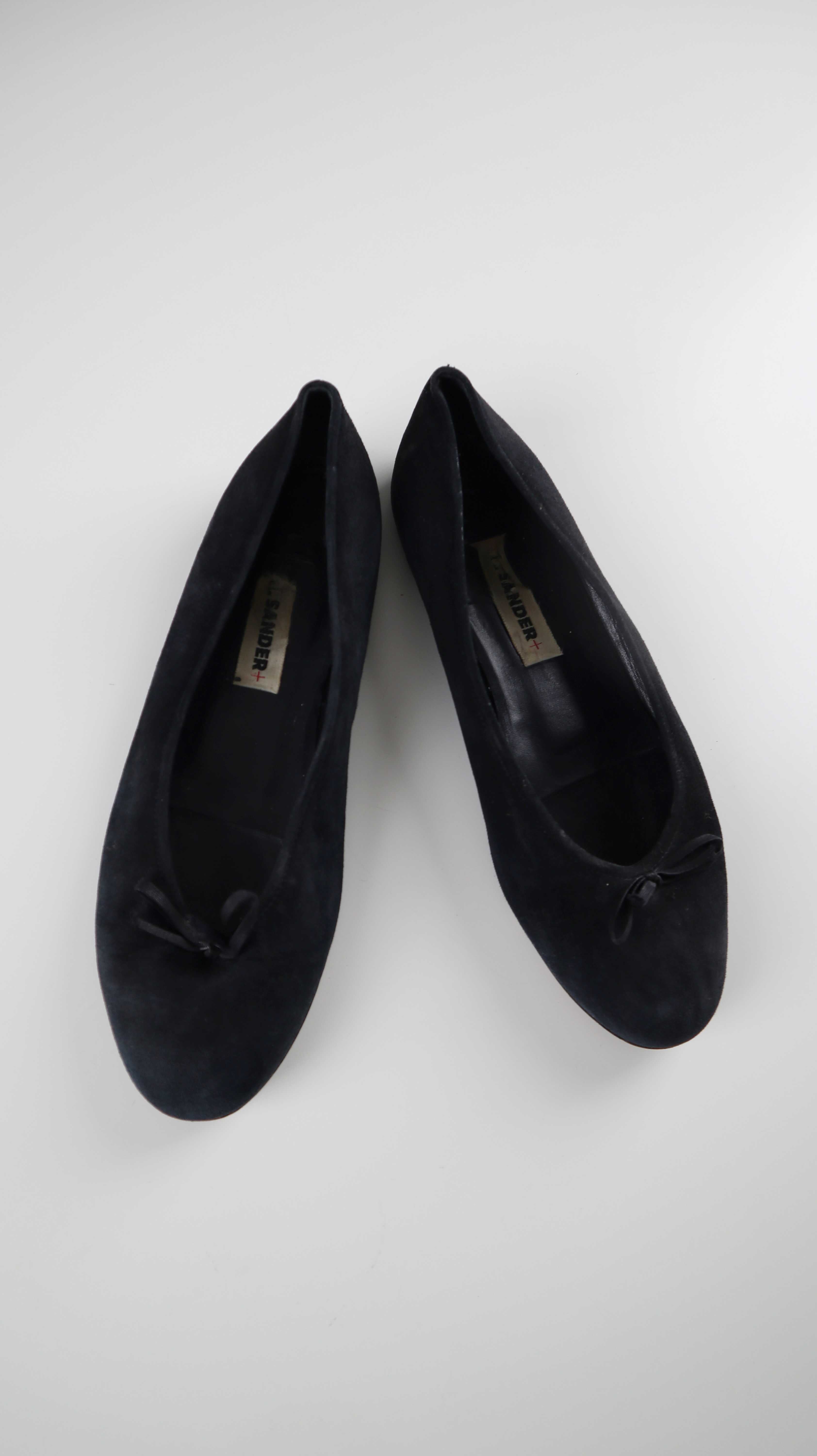Jil Sander Ballerinas Dunkelblau Blau Wildleder 38,5 Loafer