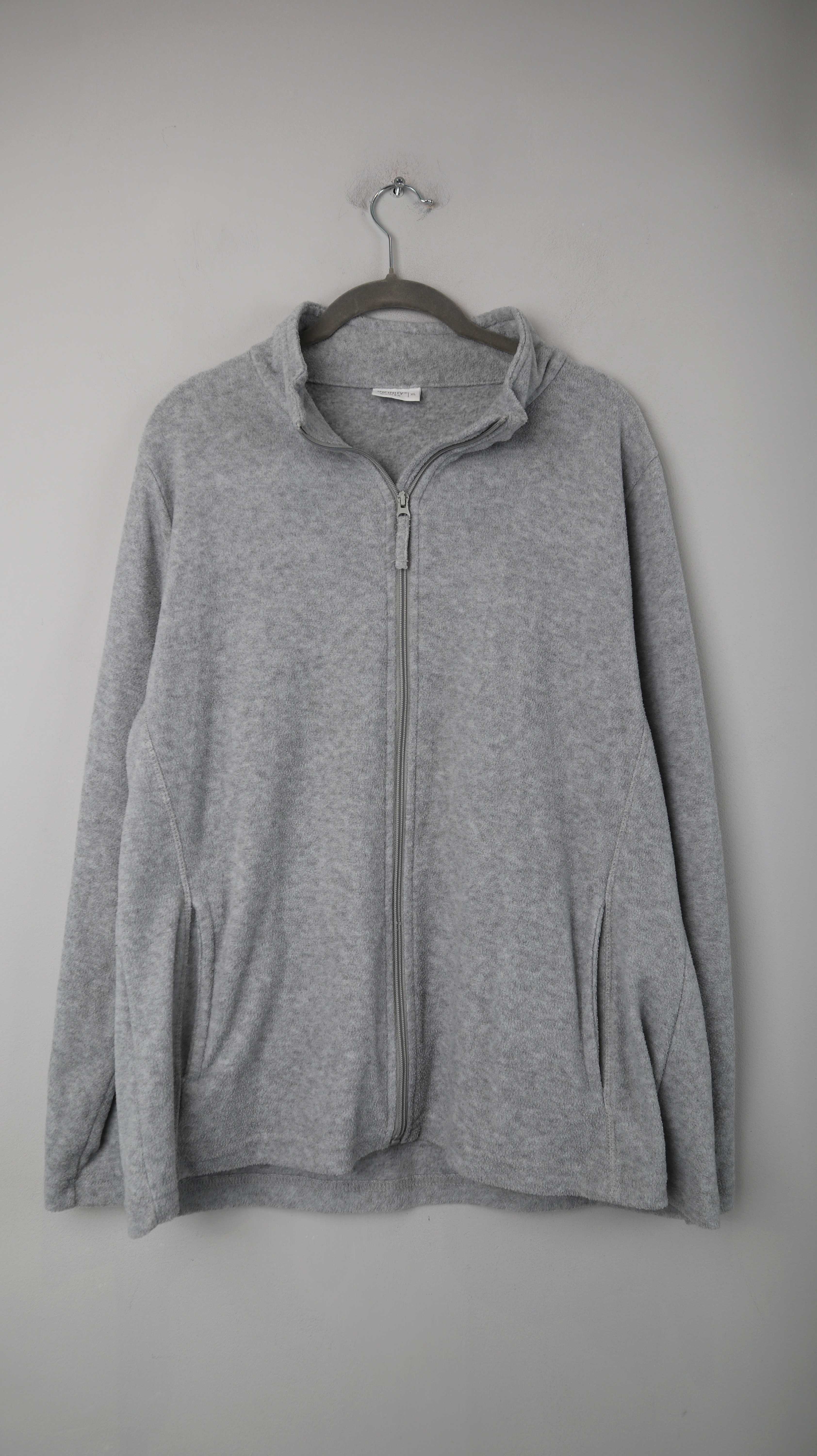 Infinity Jacke Fleecejacke Grau XL Zipper Fleece Hoodie