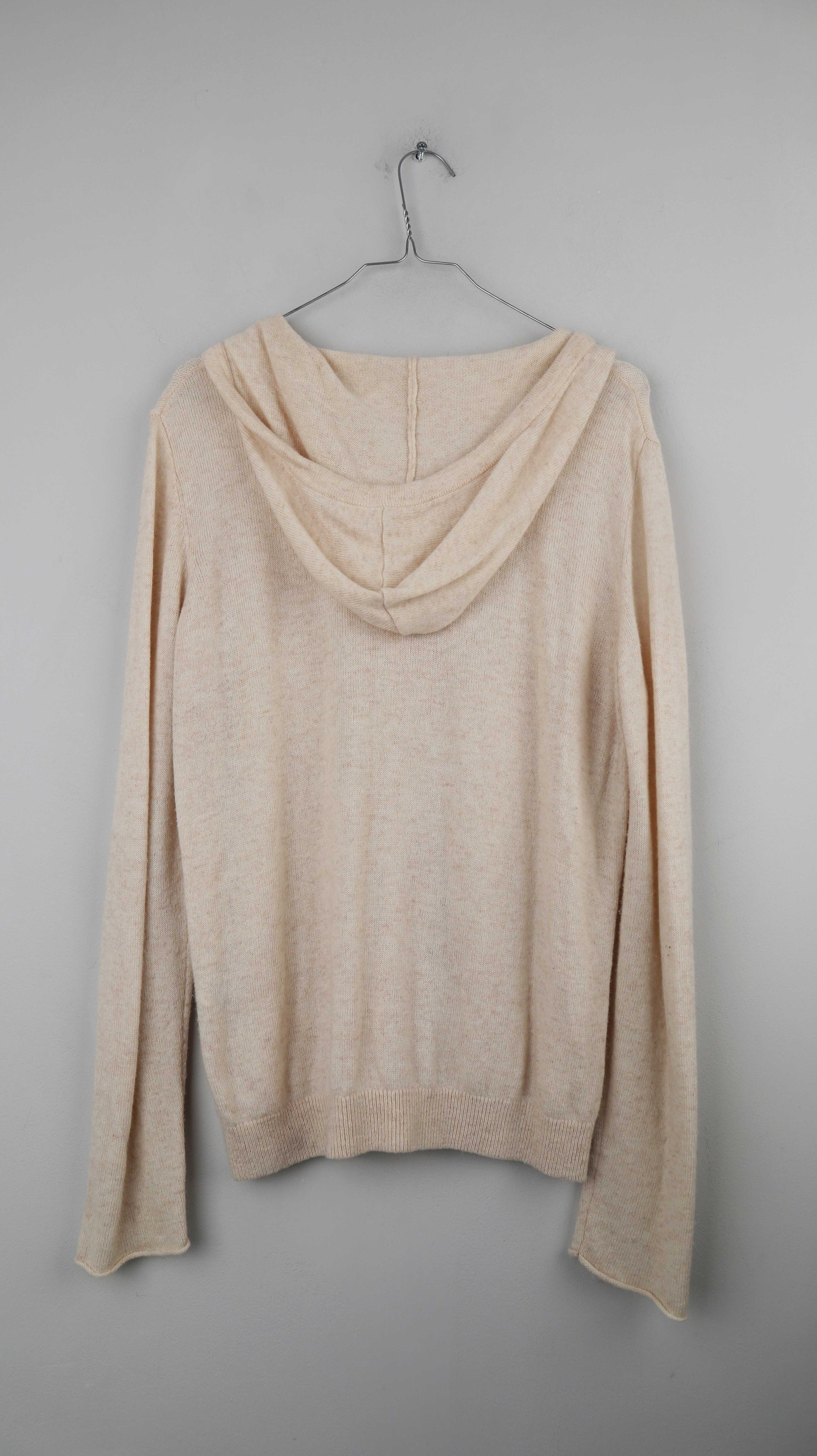 Someday Strickjacke Cardigan Creme Kapuzenjacke Beige Kaschmir Wolle 38 M