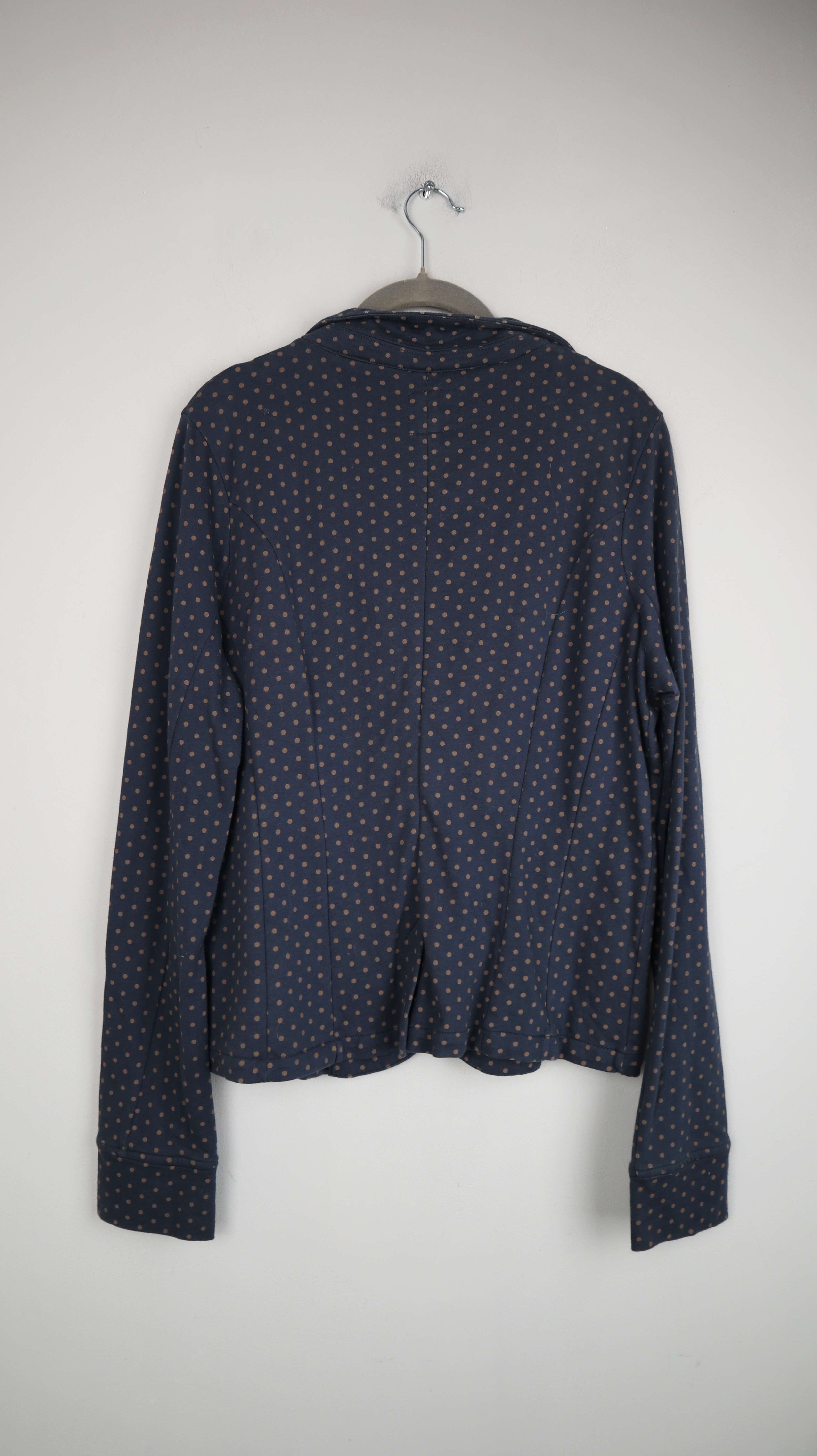 Deerberg Blazer Jacke blau gepunktet 38 M Dunkelblau