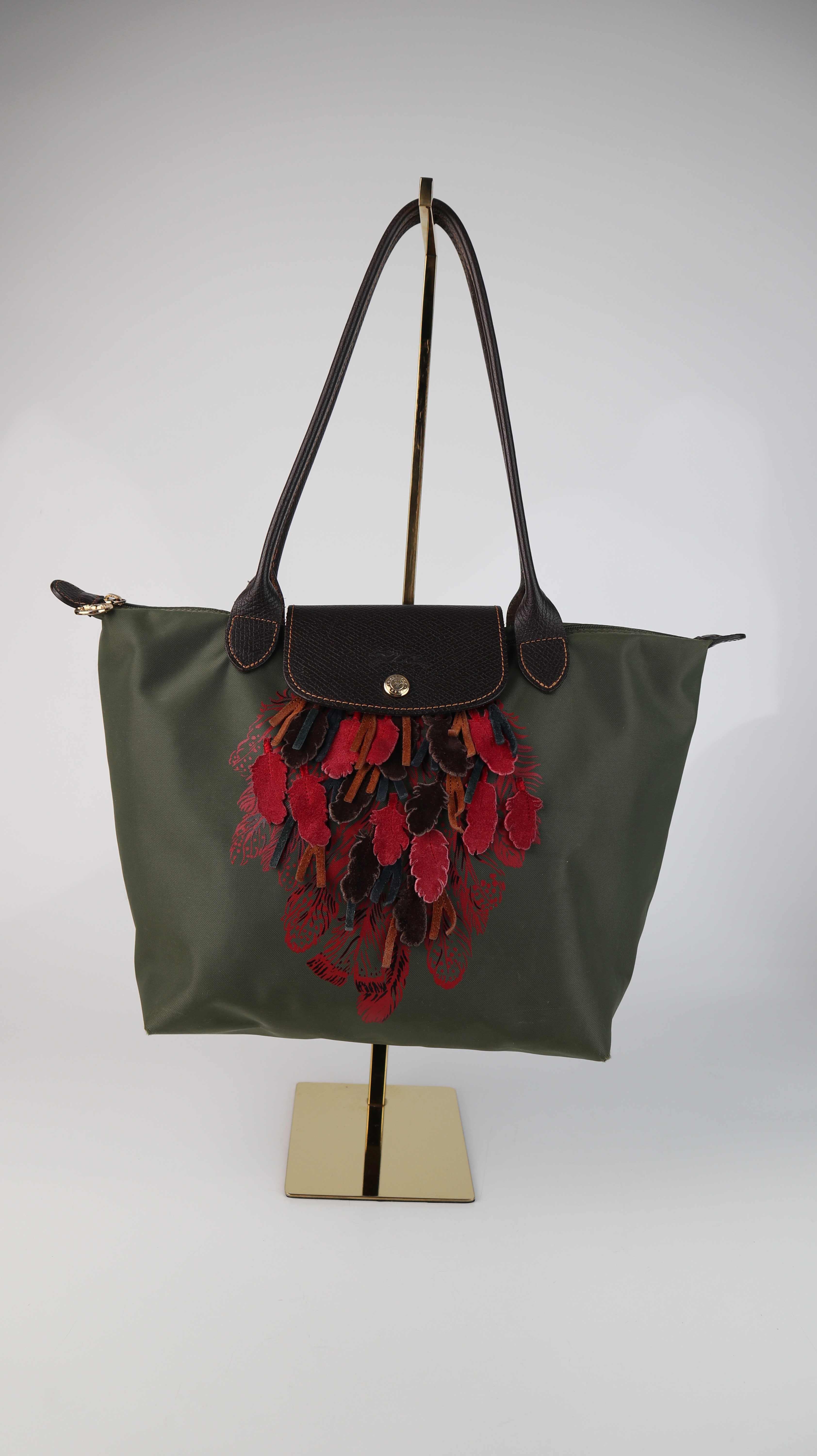 Longchamp Tasche Le Pliage Edition Grün Khaki Schultertasche