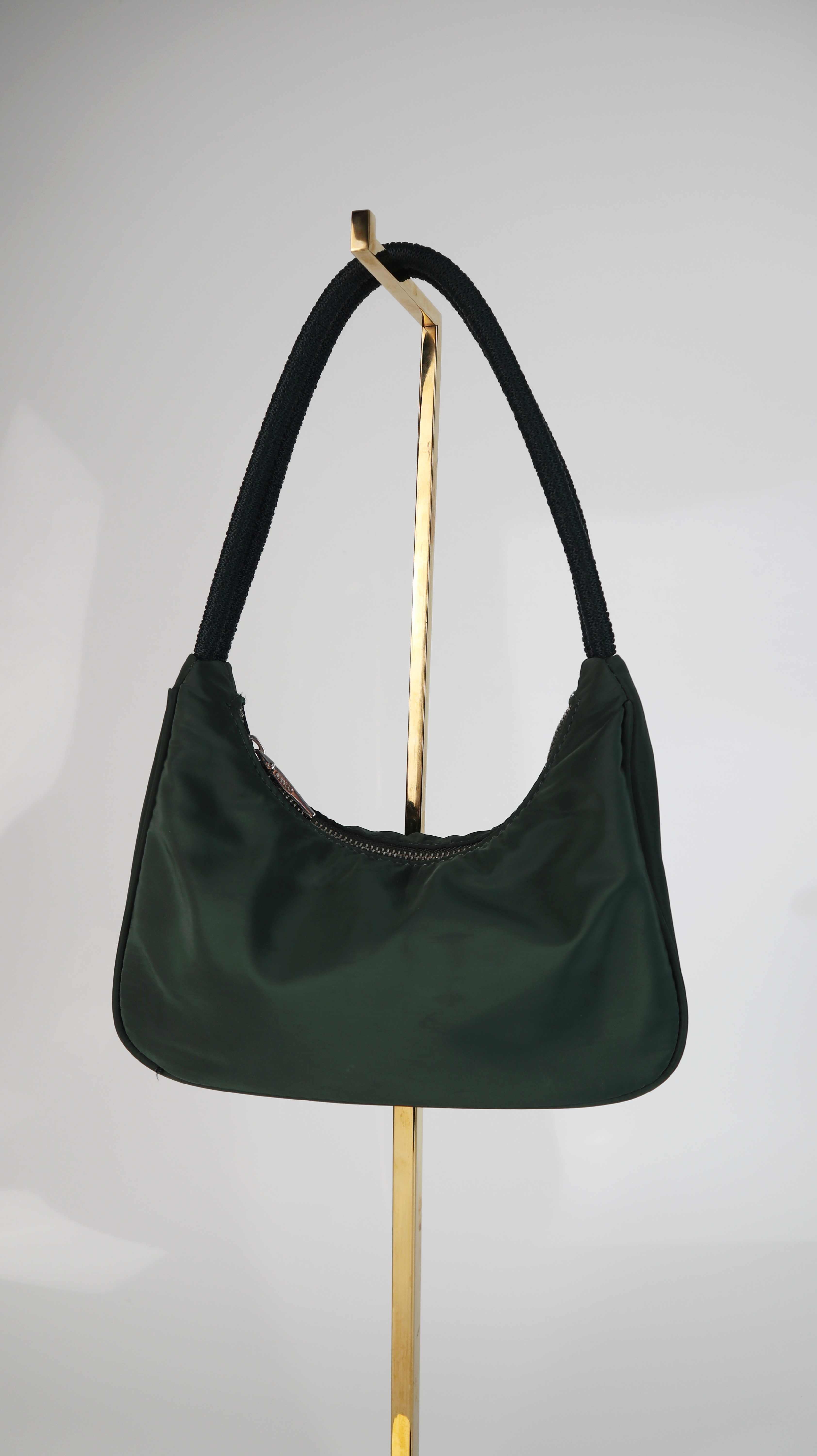 Mango Tasche Grün Schultertasche klein Minibag Dunkelgrün