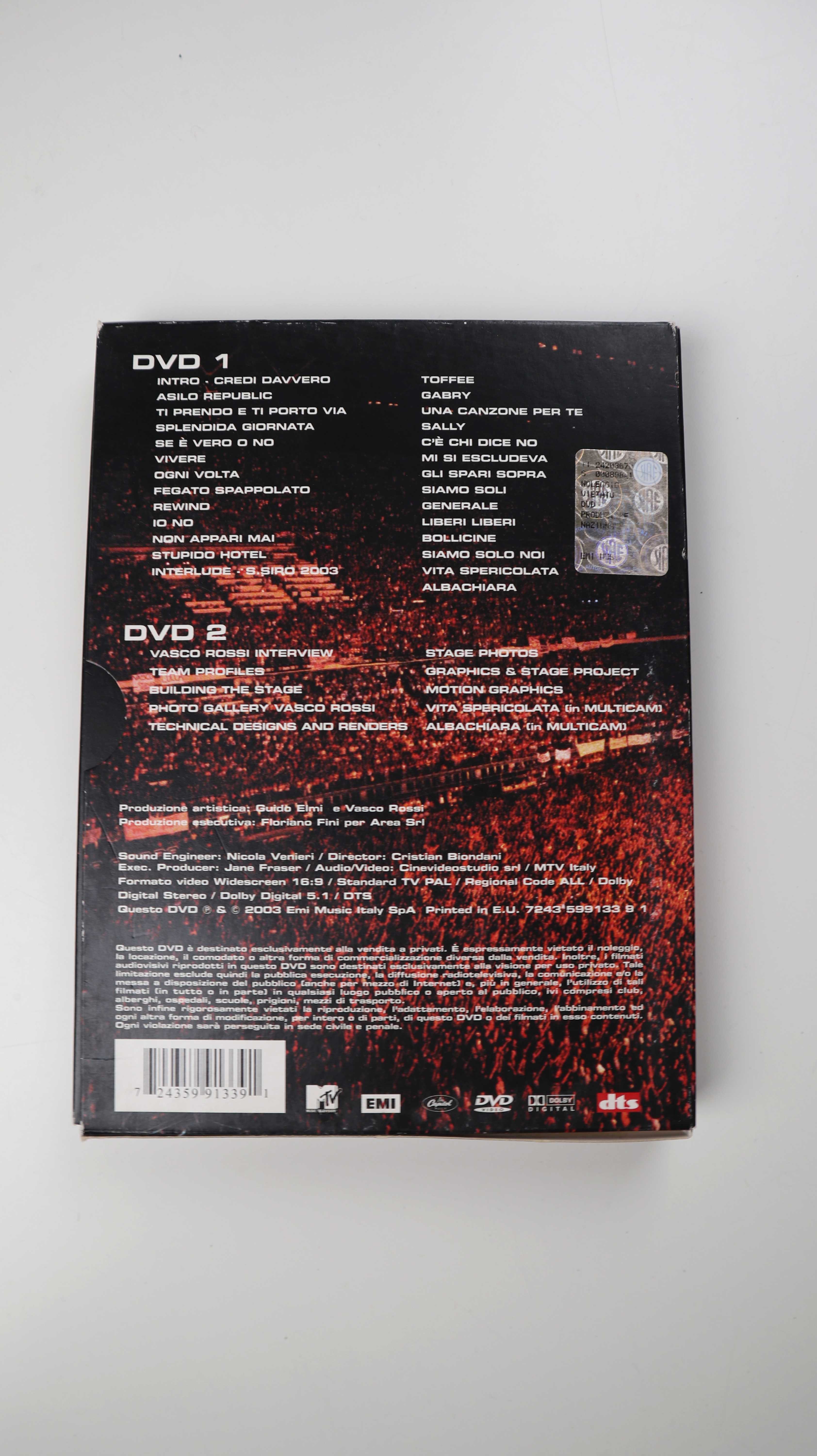 Vasco Rossi DVD Set Live Konzert s.siro 03
