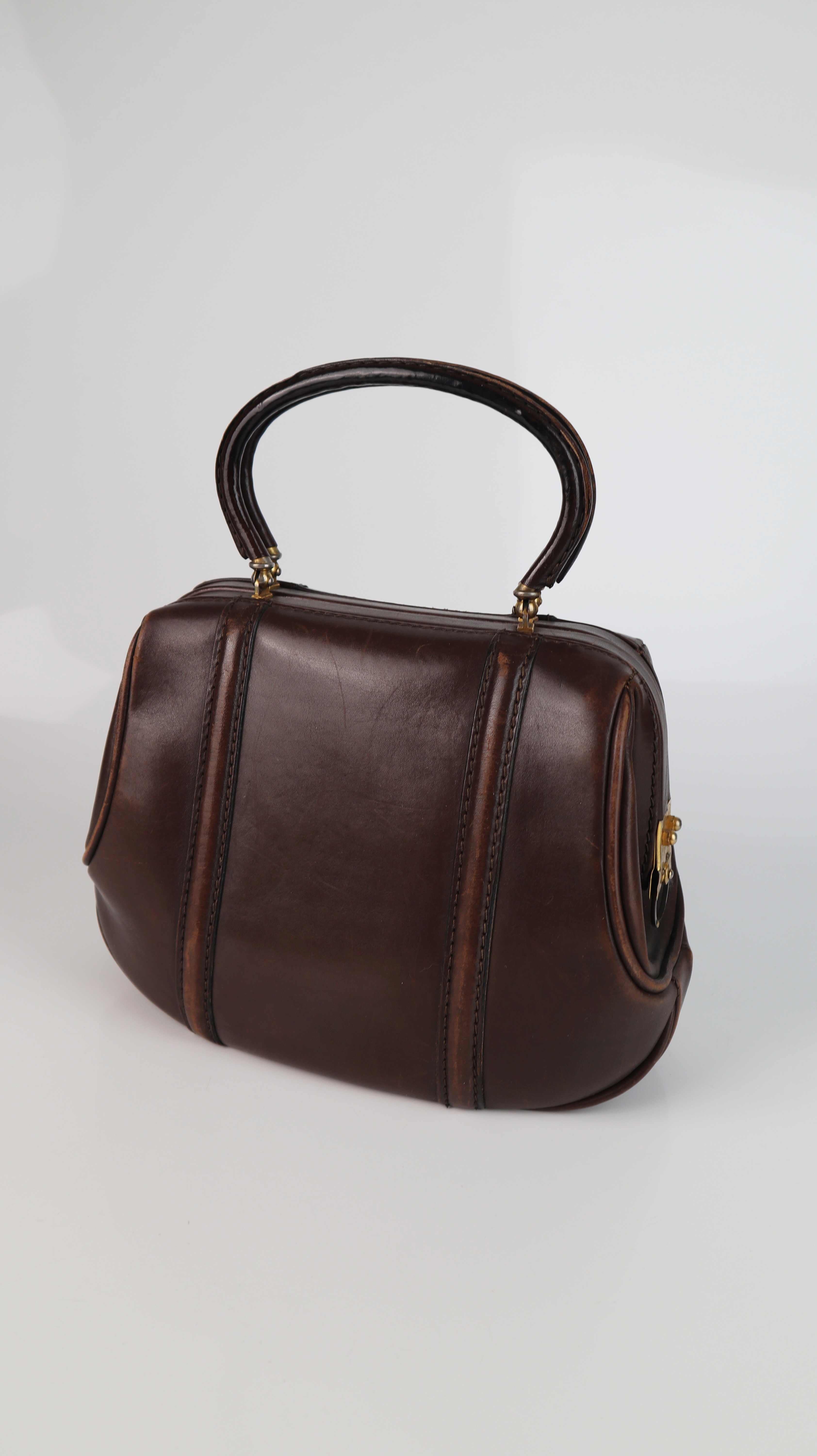 True Vintage Tasche Handtasche Shopper Ledertasche Leder 50s