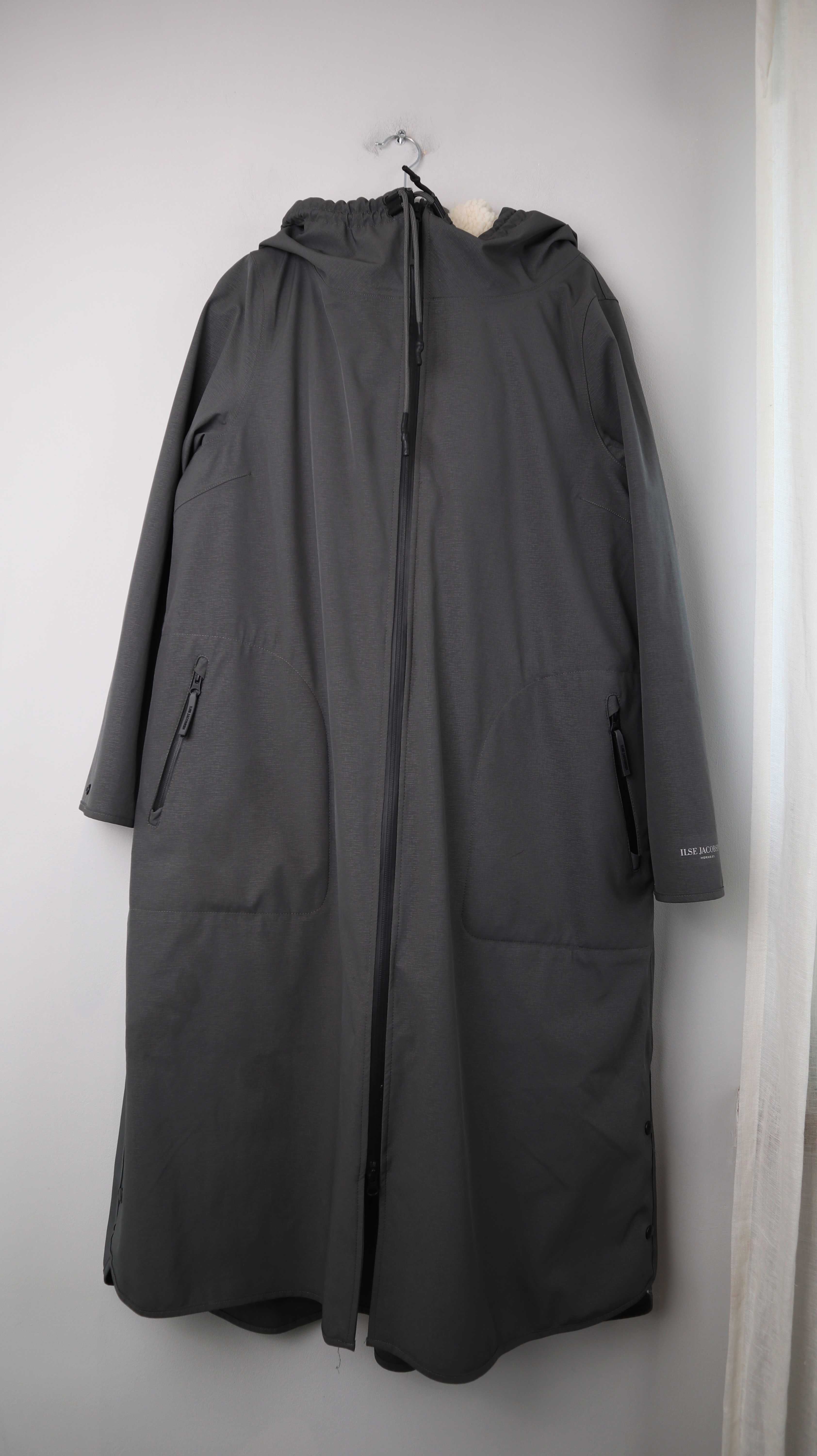 Ilse Jacobsen Jacke Regenjacke Grau gefüttert Thermal Pace 40 L