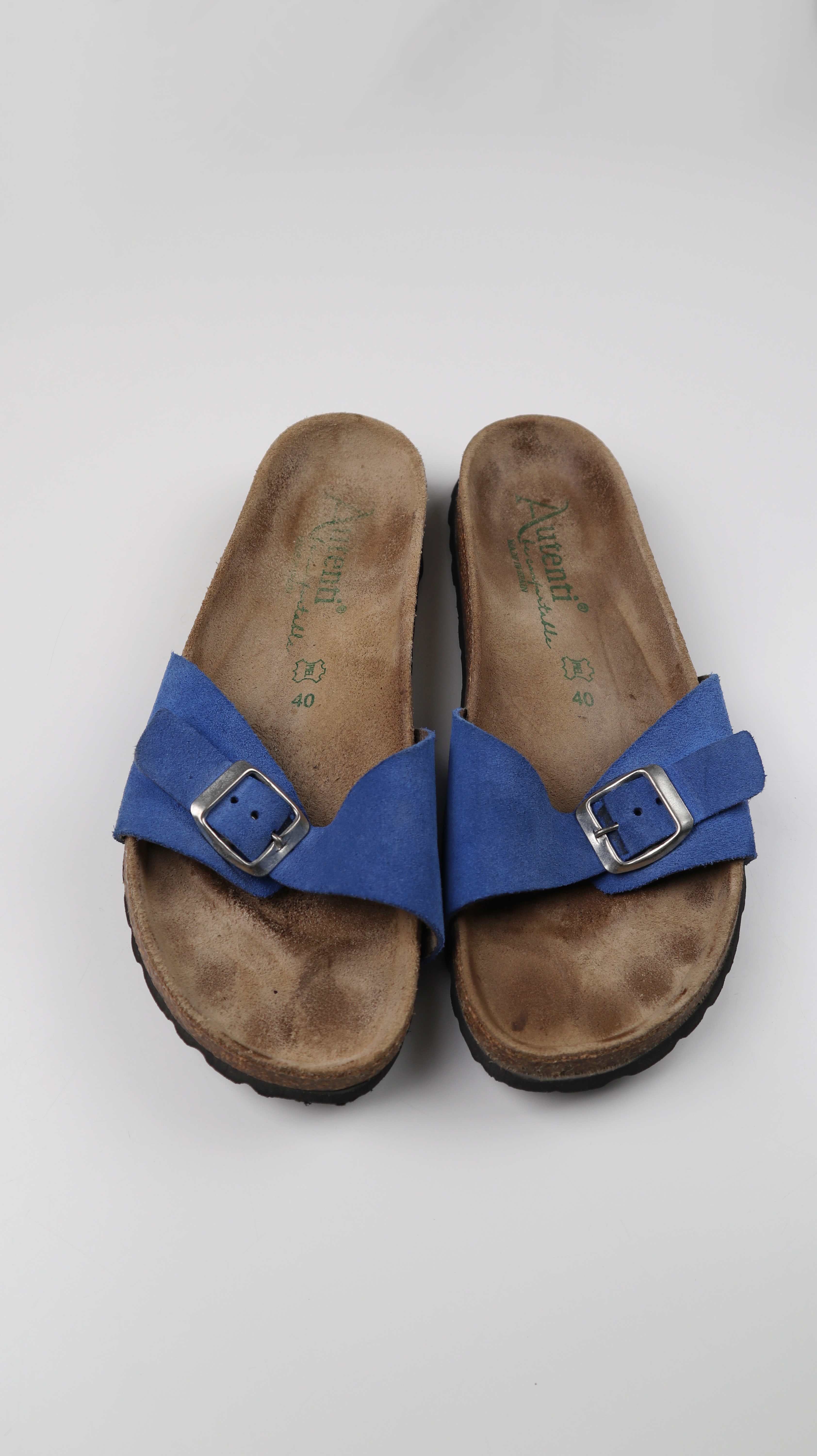 Autenti Slipper Birkis blau 40 Madrid Loafer Sandalen
