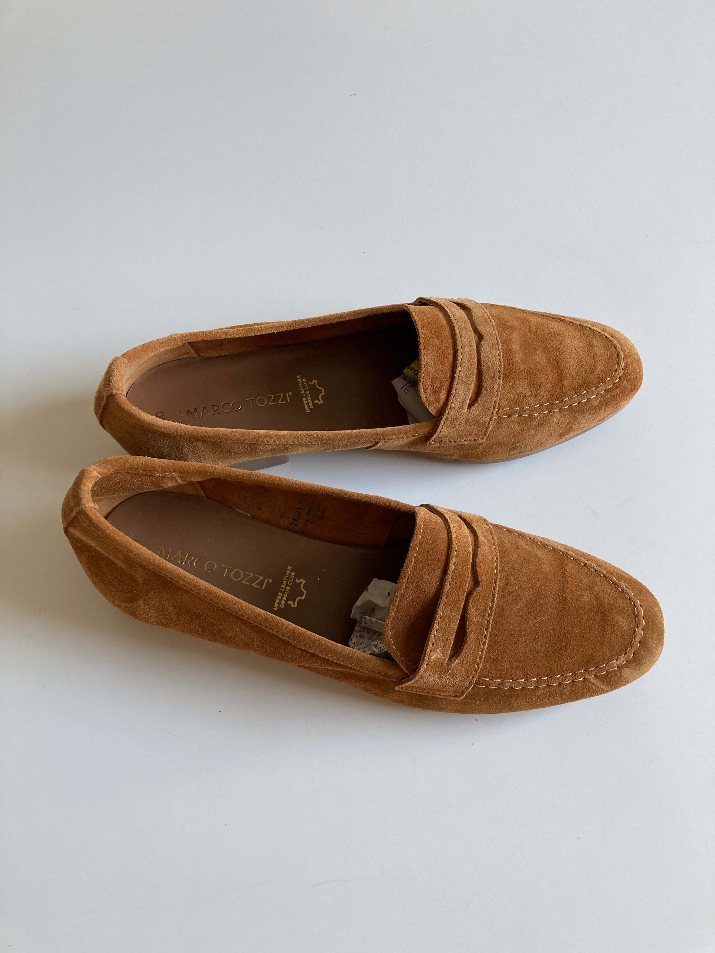 Marco Tozzi Mokassins Slipper Loafer Wildleder Wildlederslipper braun 40