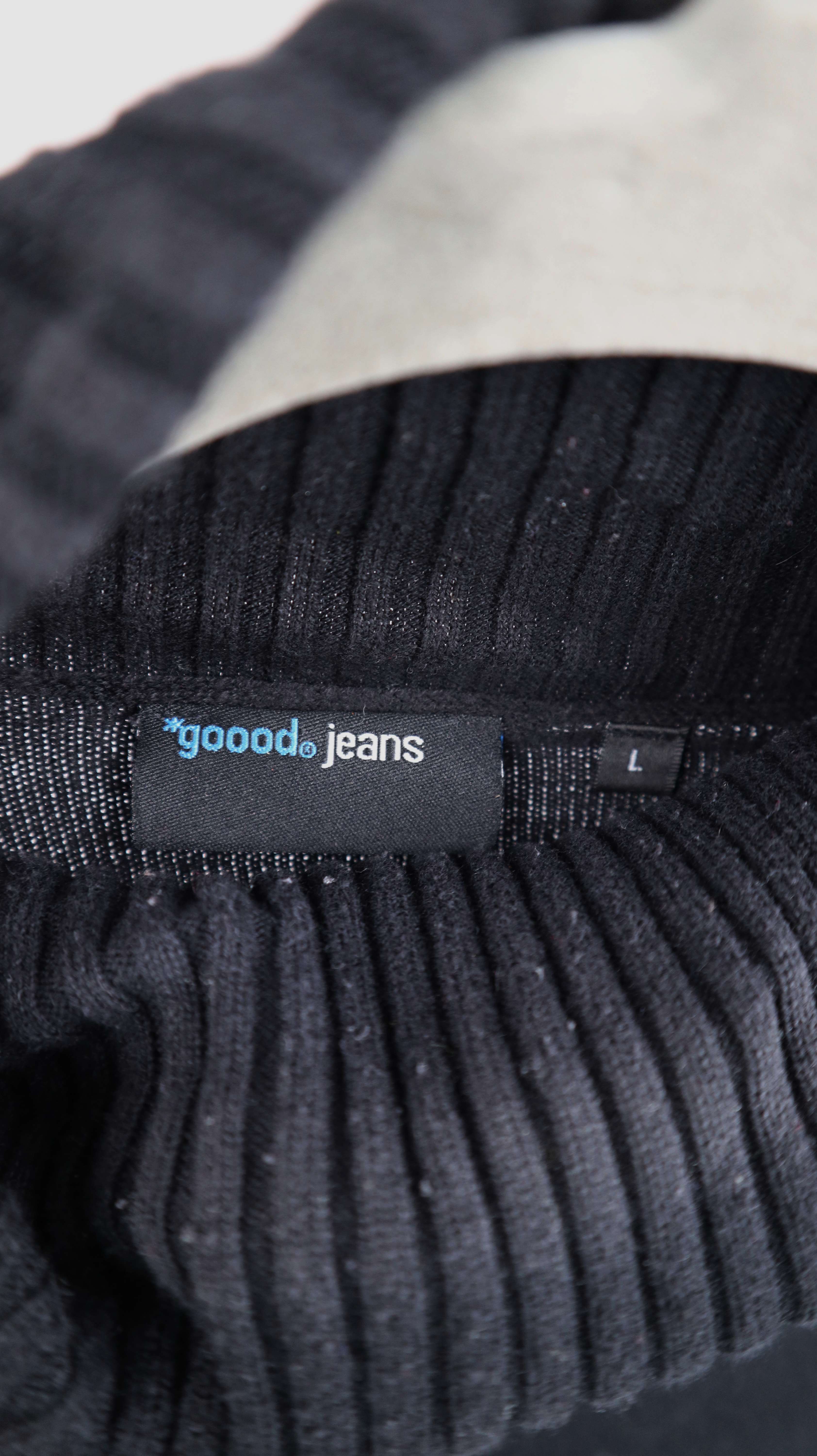 Good Jeans Rollkragenpullover 36 S slim schwarz