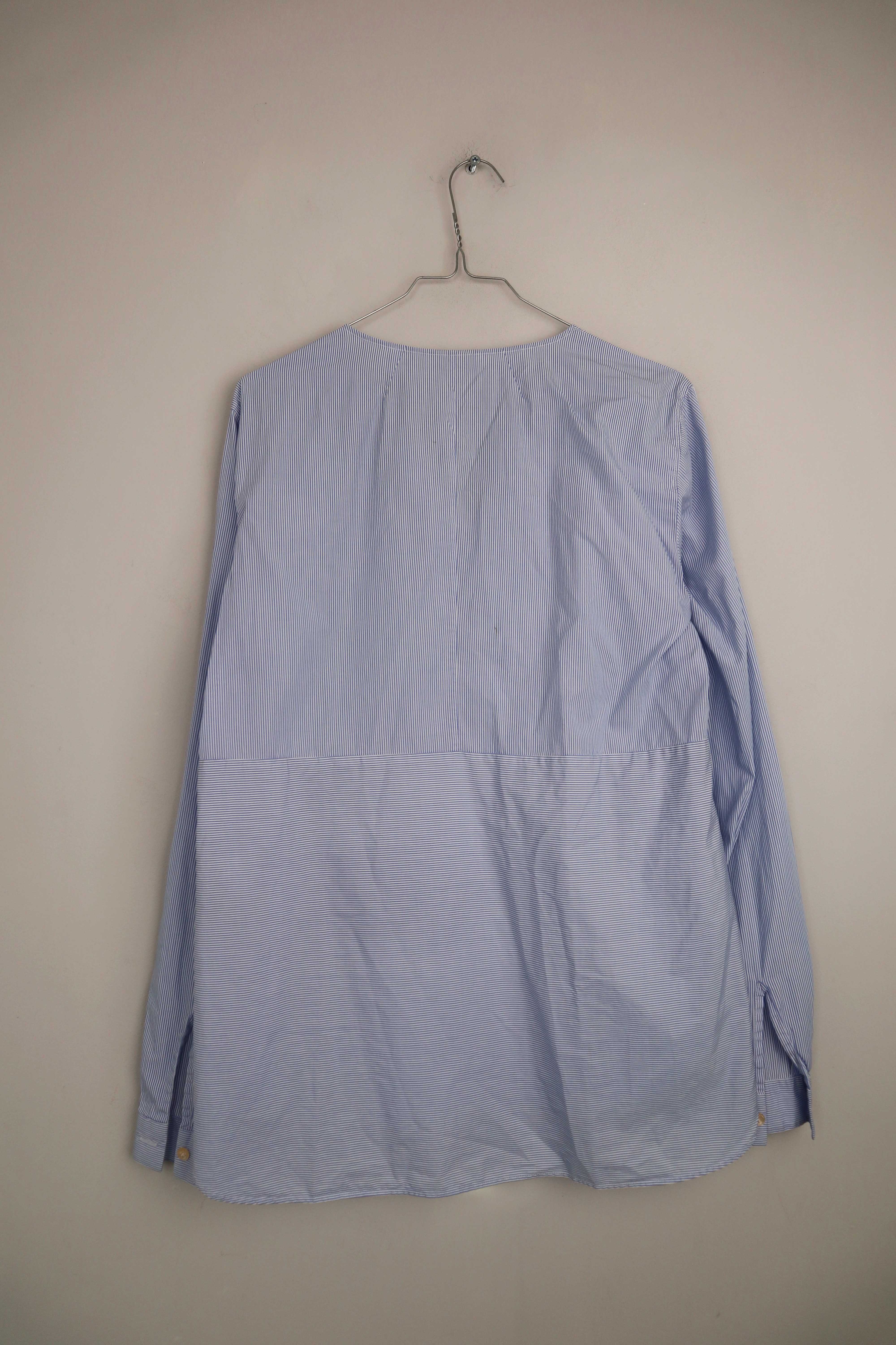 820 Caliban Bluse Hemd Shirt 48 gestreift blau weiß Streifenbluse