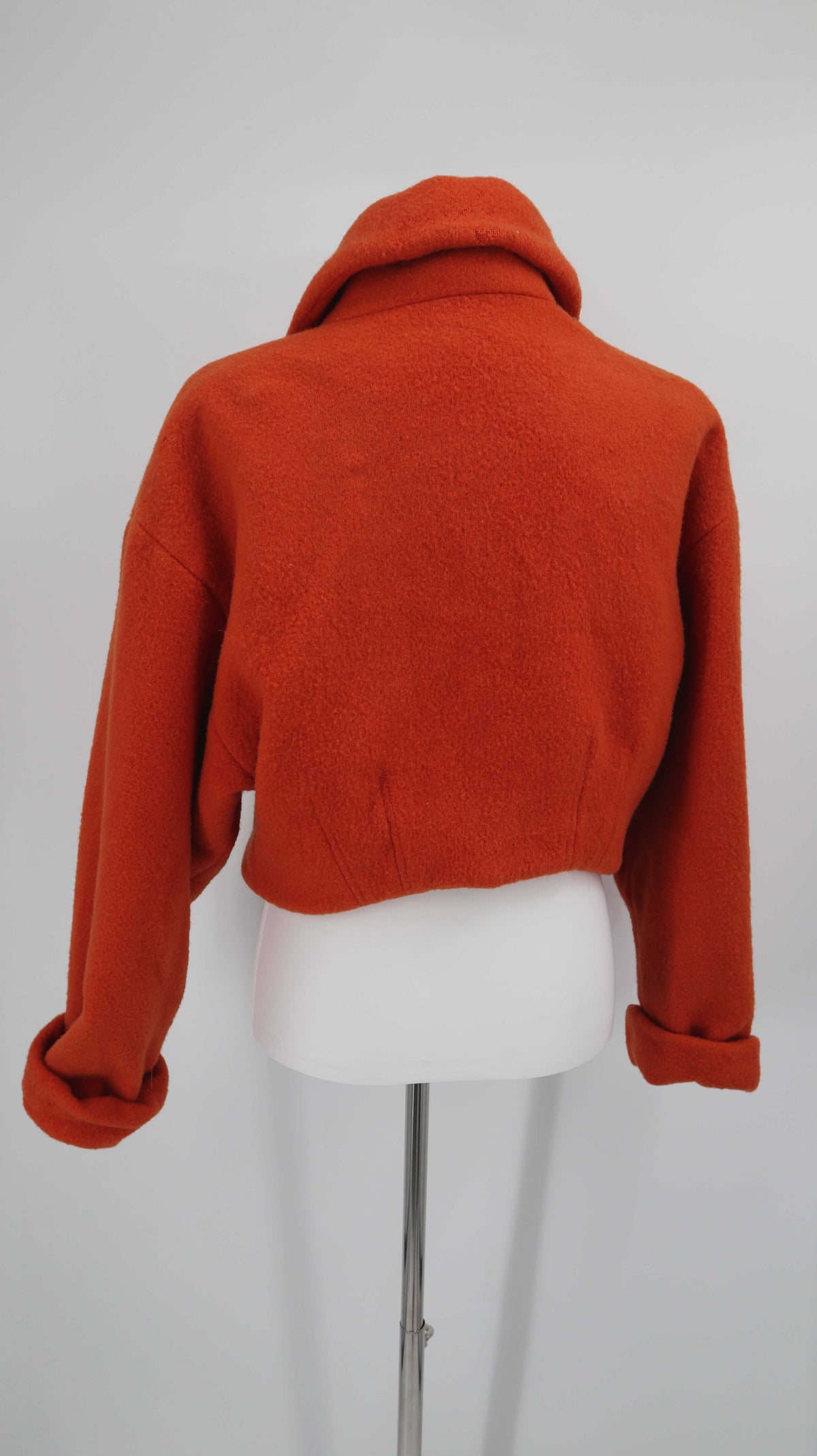 Options made in italy Jacke Orange Wolljacke Herbstjacke Wolle 38 M