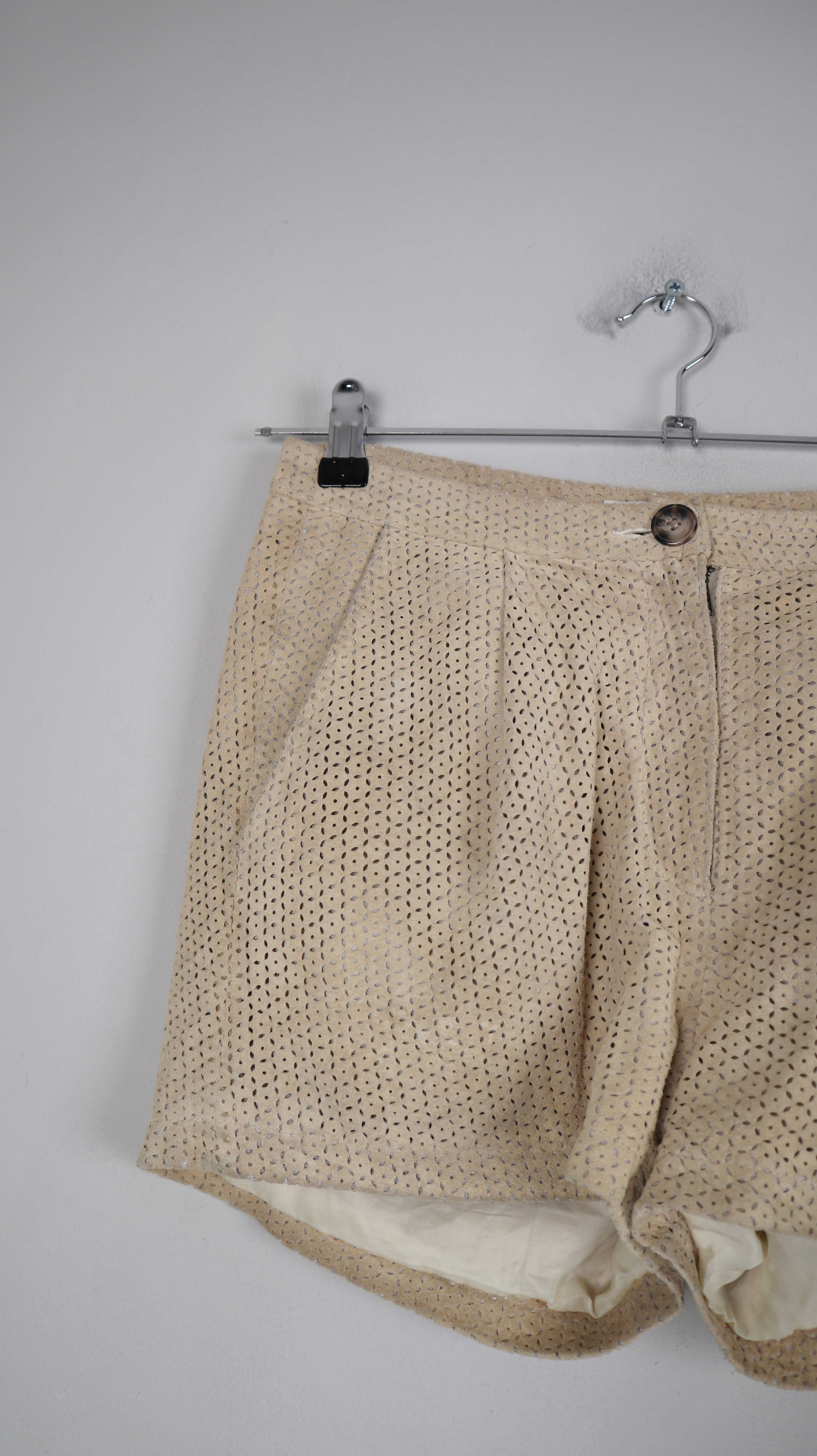 Selected Femme Shorts kurze Hose braun Wildleder 36 S Ledershorts