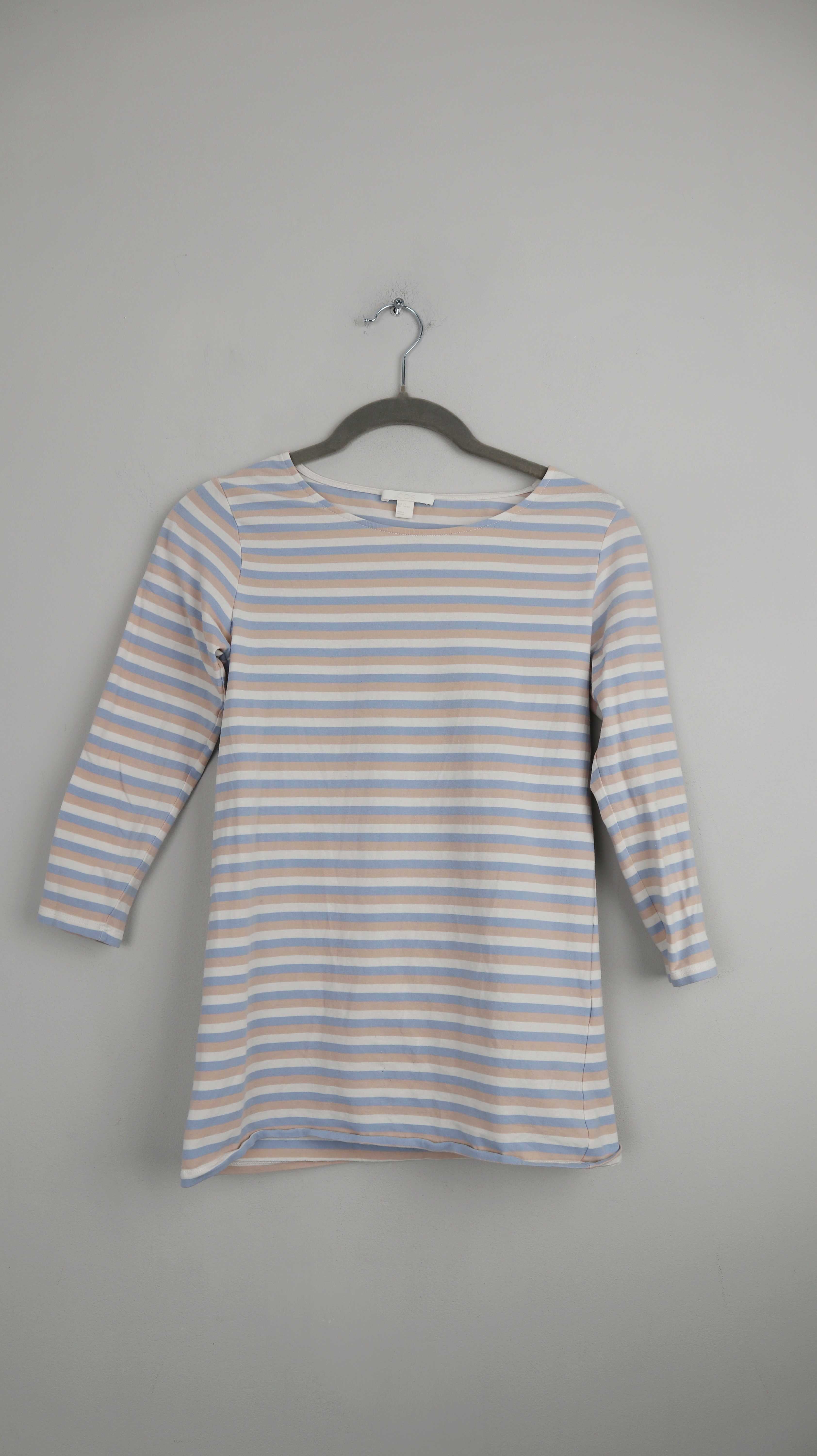 COS Longsleeve Shirt gestreift Blau braun weiß XS 34 Streifenshirt