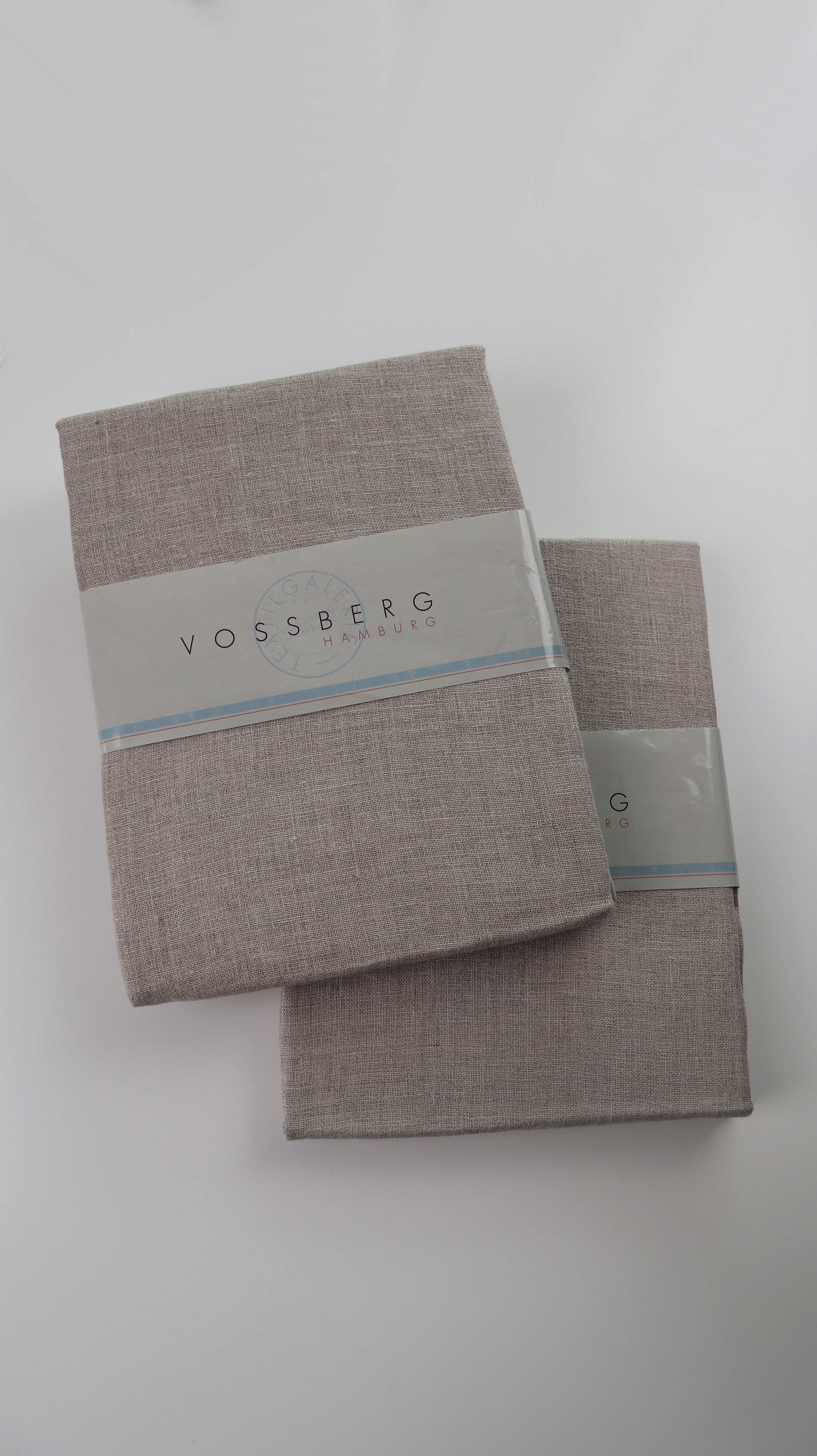 Vossberg Leinenvorhänge neu braun Beige grau Vorhang 135 x 240