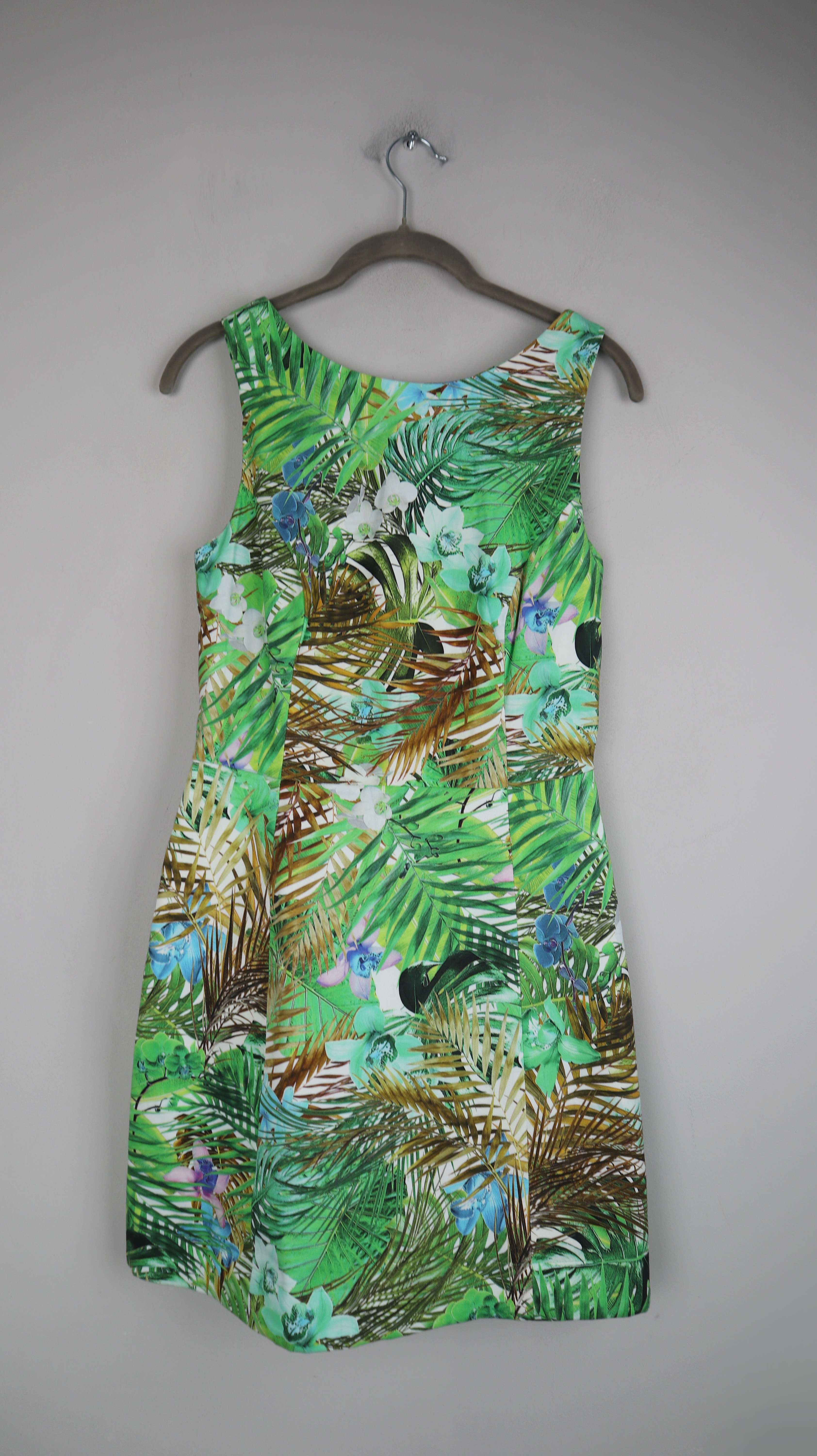 Suite Blanco Kleid 38 M Midi Midikleid Dschungel Grün Cocktailkleid
