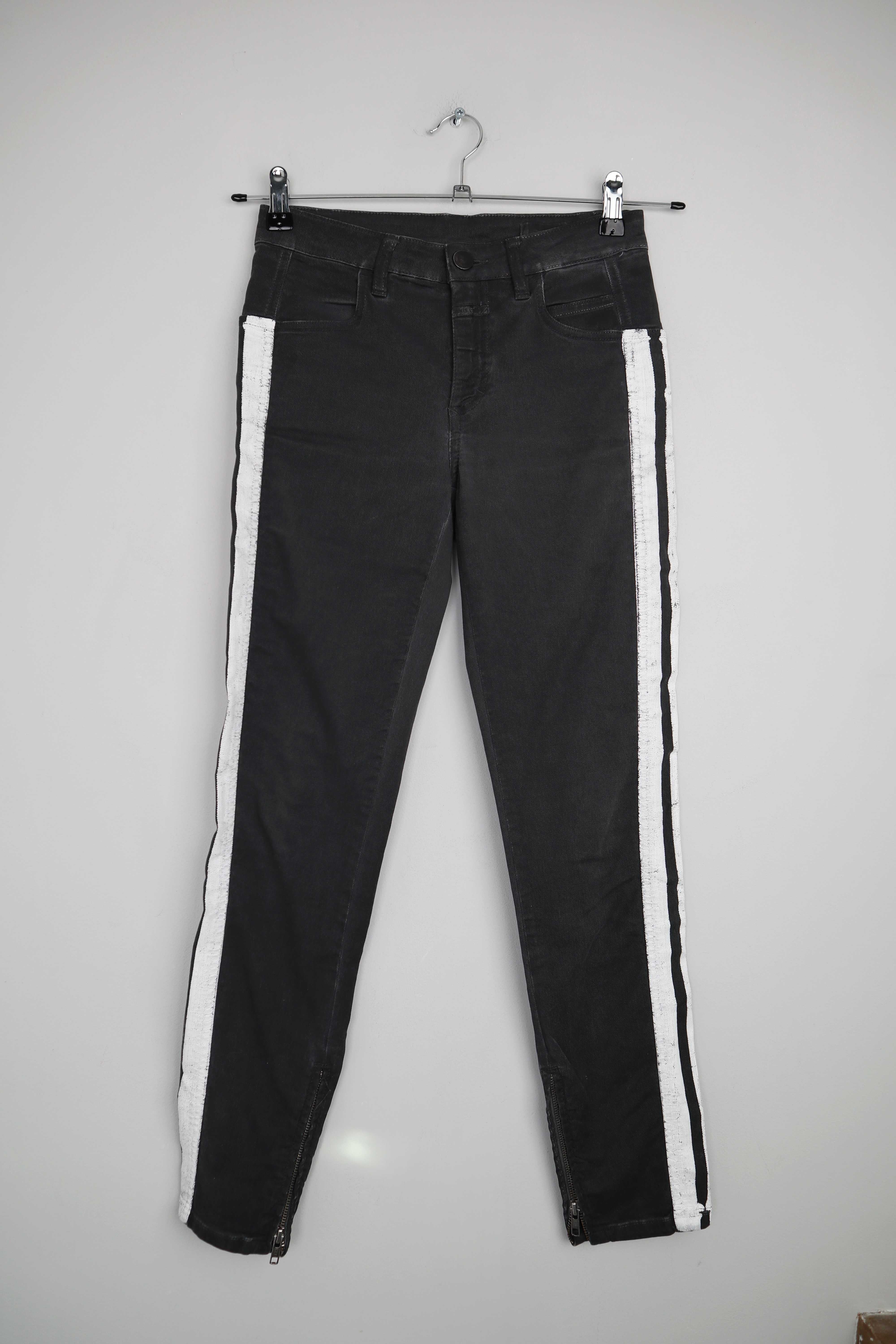 Closed Hose Grau 25 Röhrenhose skinny mid waist slim dunkelgrau 36 S