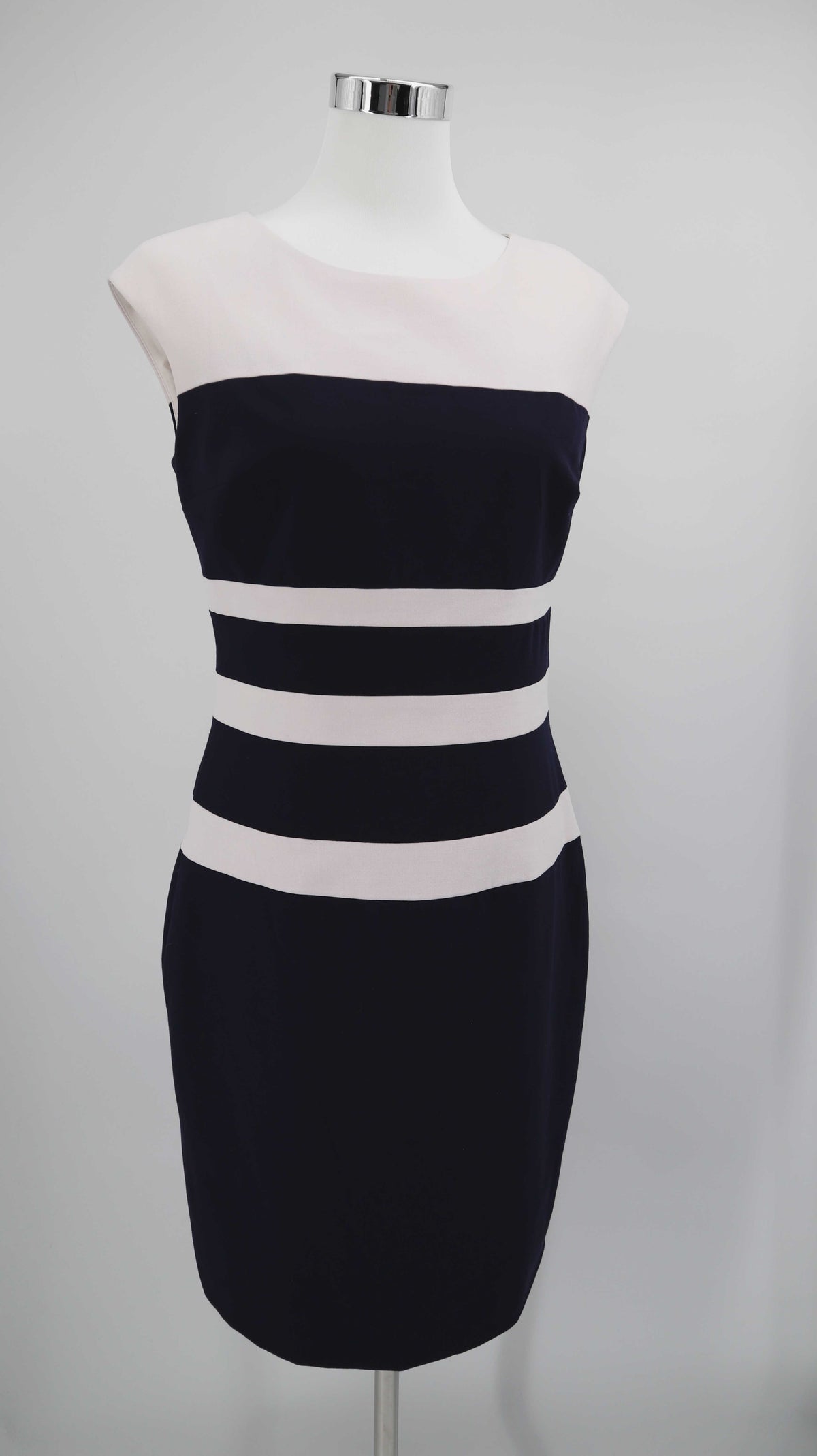 Ralph Lauren Kleid 38 M Etuikleid Midi Midikleid 8 Blau Marine klassisch