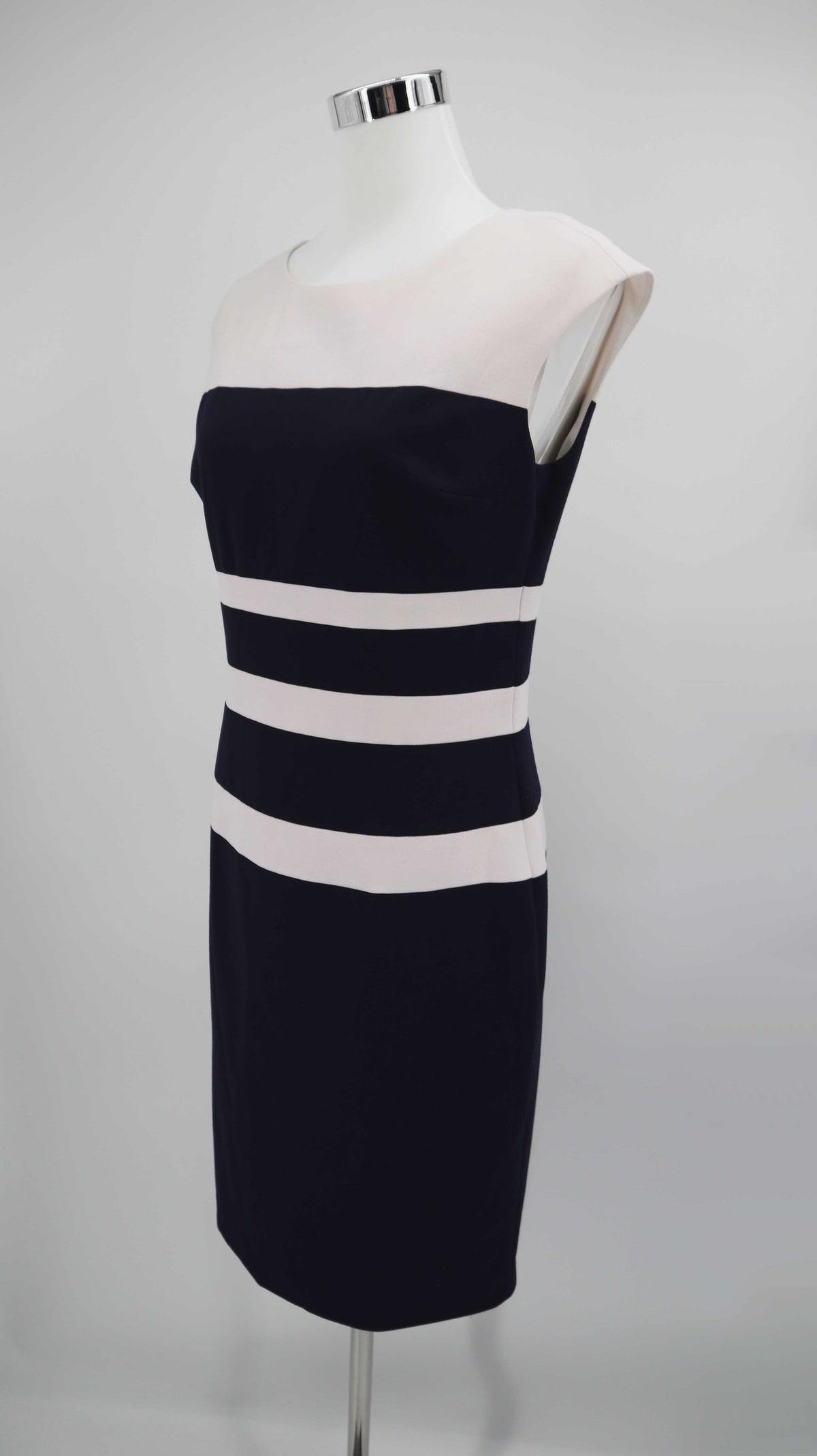 Ralph Lauren Kleid 38 M Etuikleid Midi Midikleid 8 Blau Marine klassisch