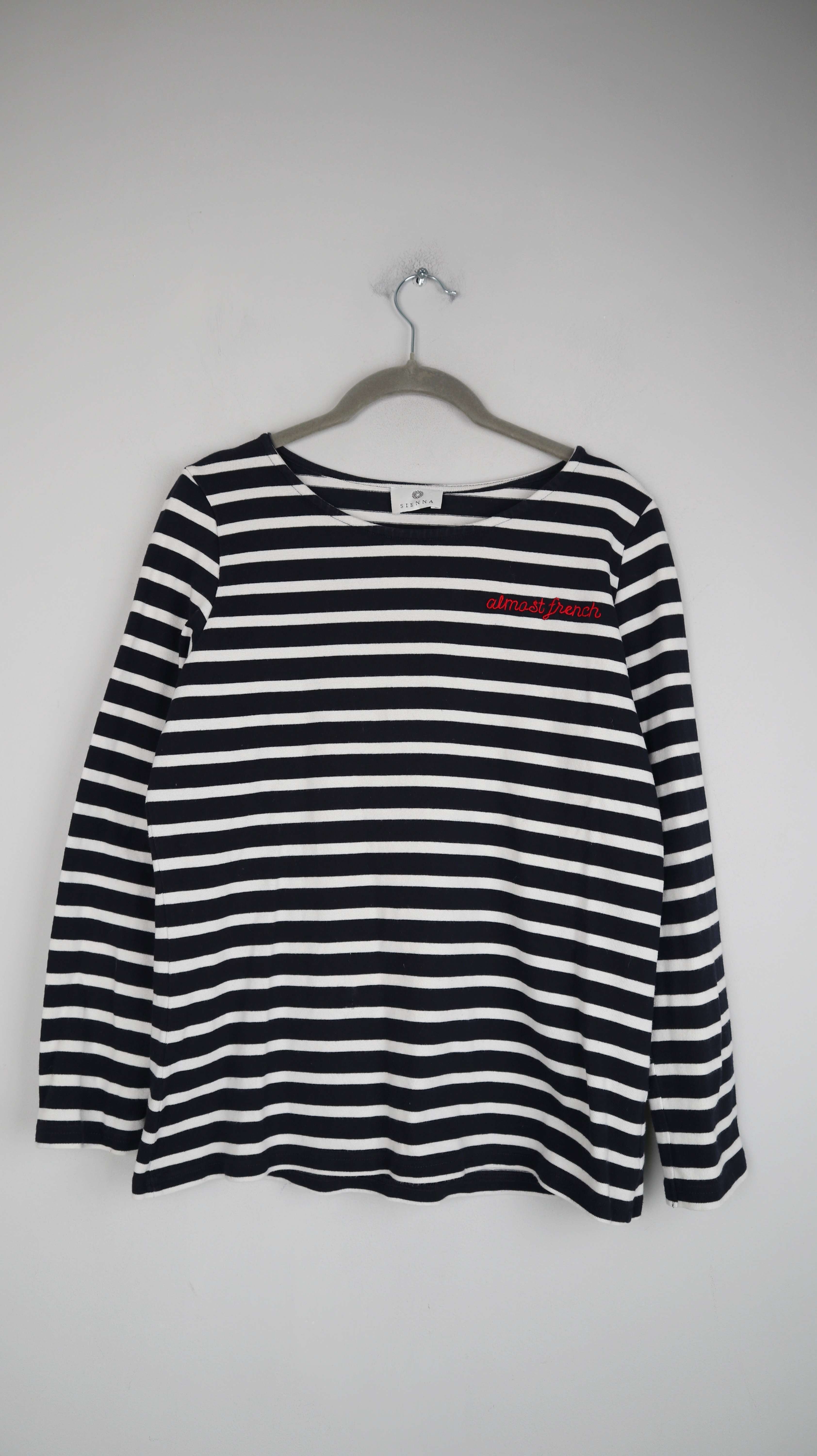 Sienna Shirt Longsleeve blau weiß gestreift 38 M almost french