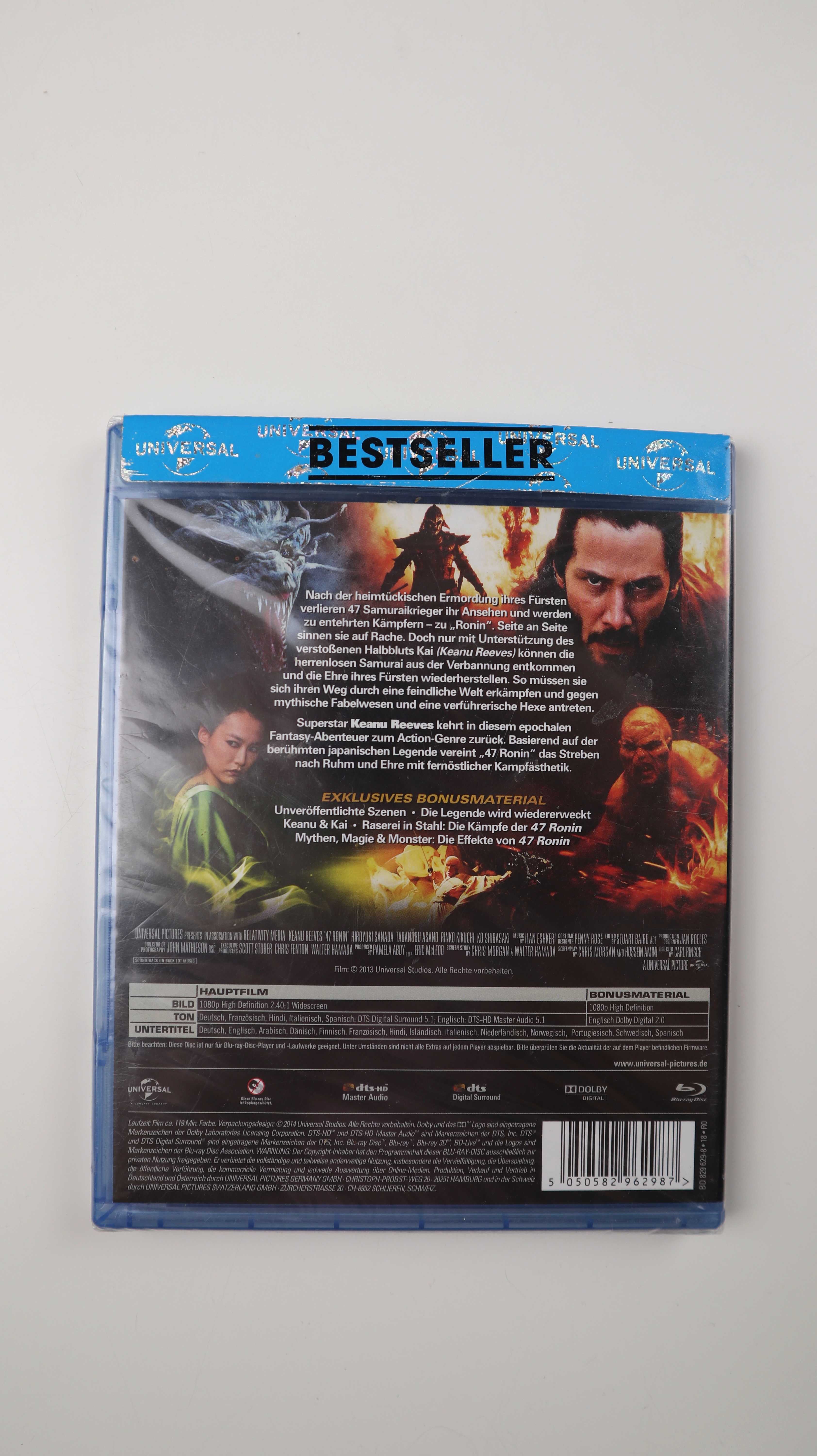 47 Ronin Blue Ray DVD Film Neu