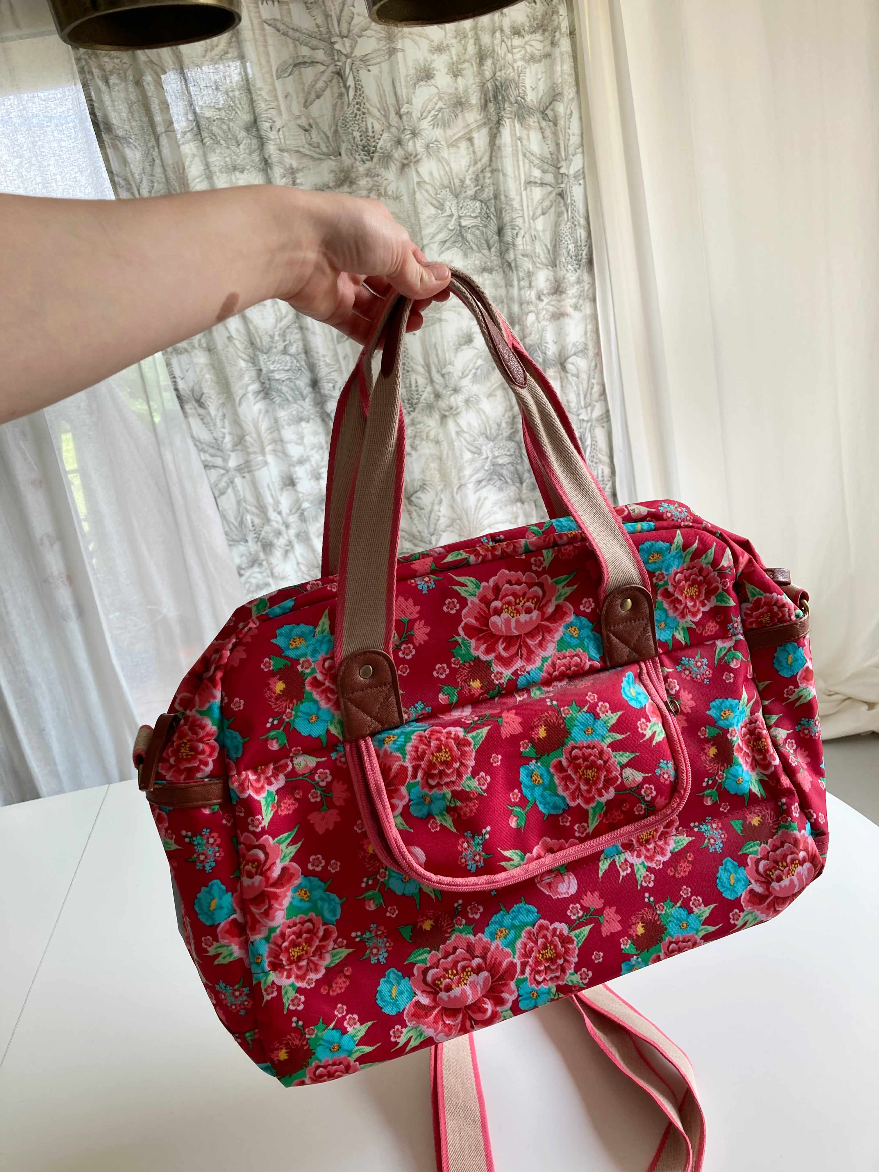 Basil Tasche Fahrradtasche Muster rot Umhängetasche Einkaufstasche –  Handpicked pieces