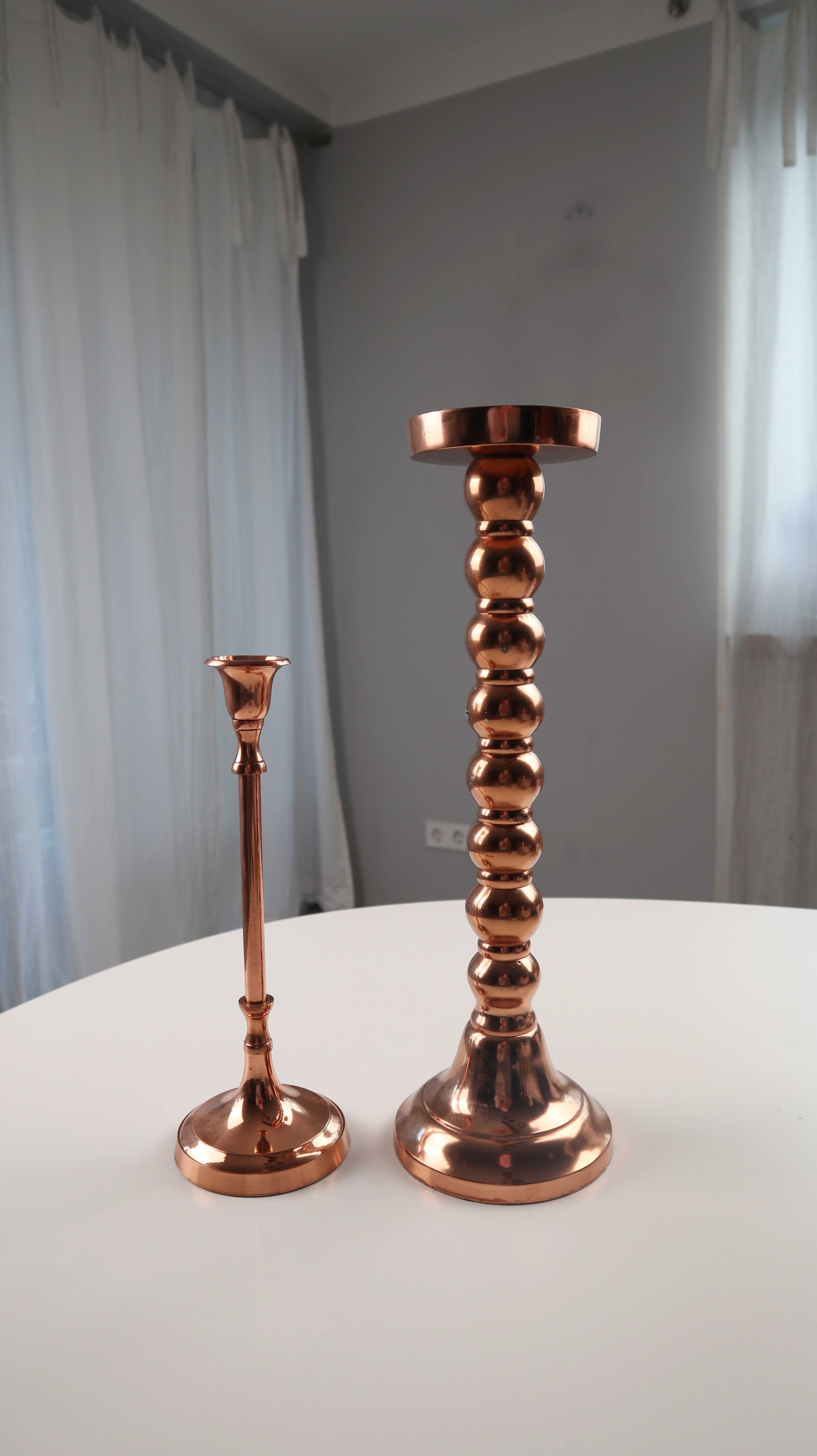 Kerzenständer Rosegold Kupfer neu Set zwei Kerzenhalter – Handpicked pieces