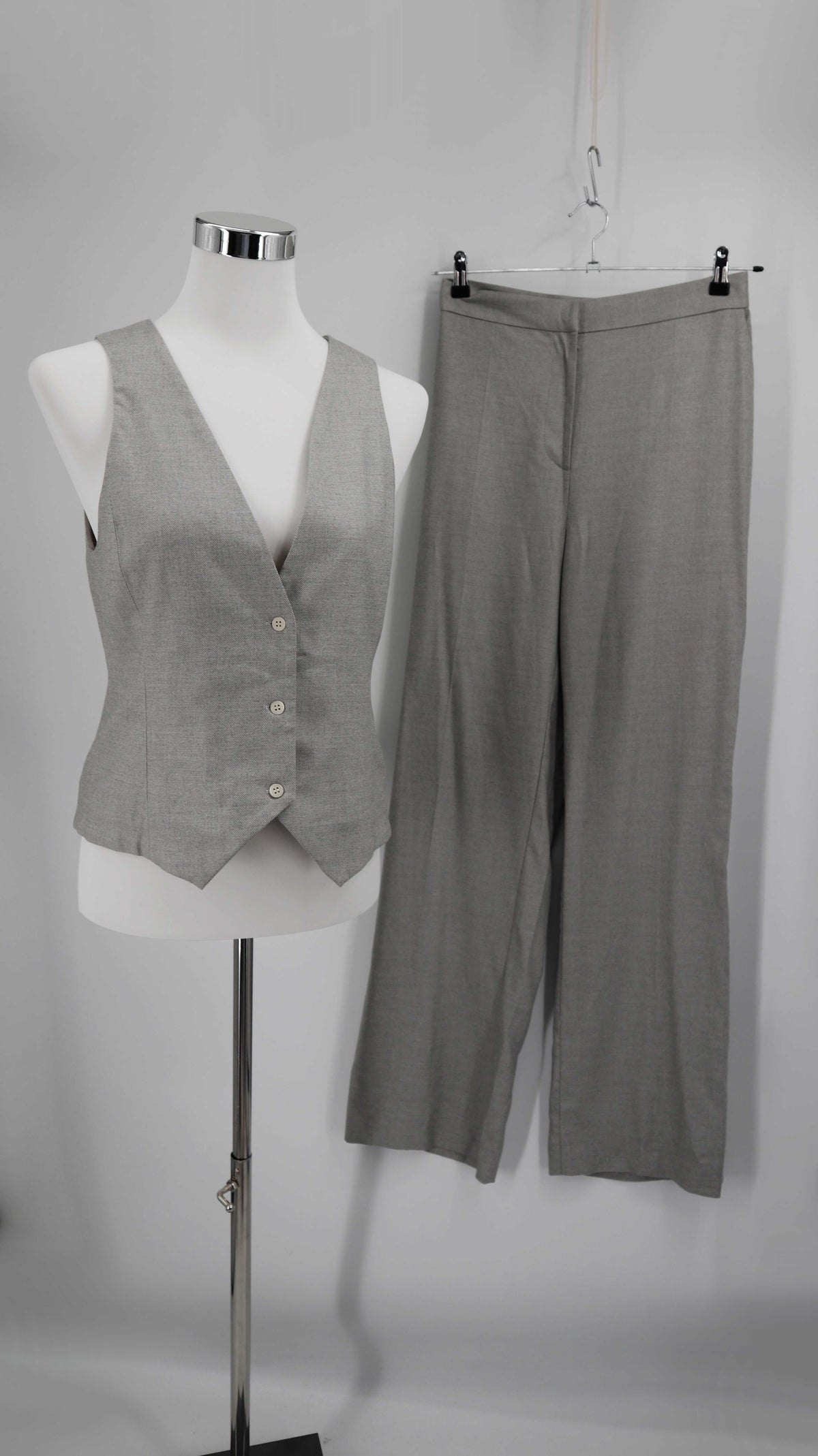 Jan N' June Set Anzug Hose Weste Grau 38 M Neu Aros Cloud 36 S