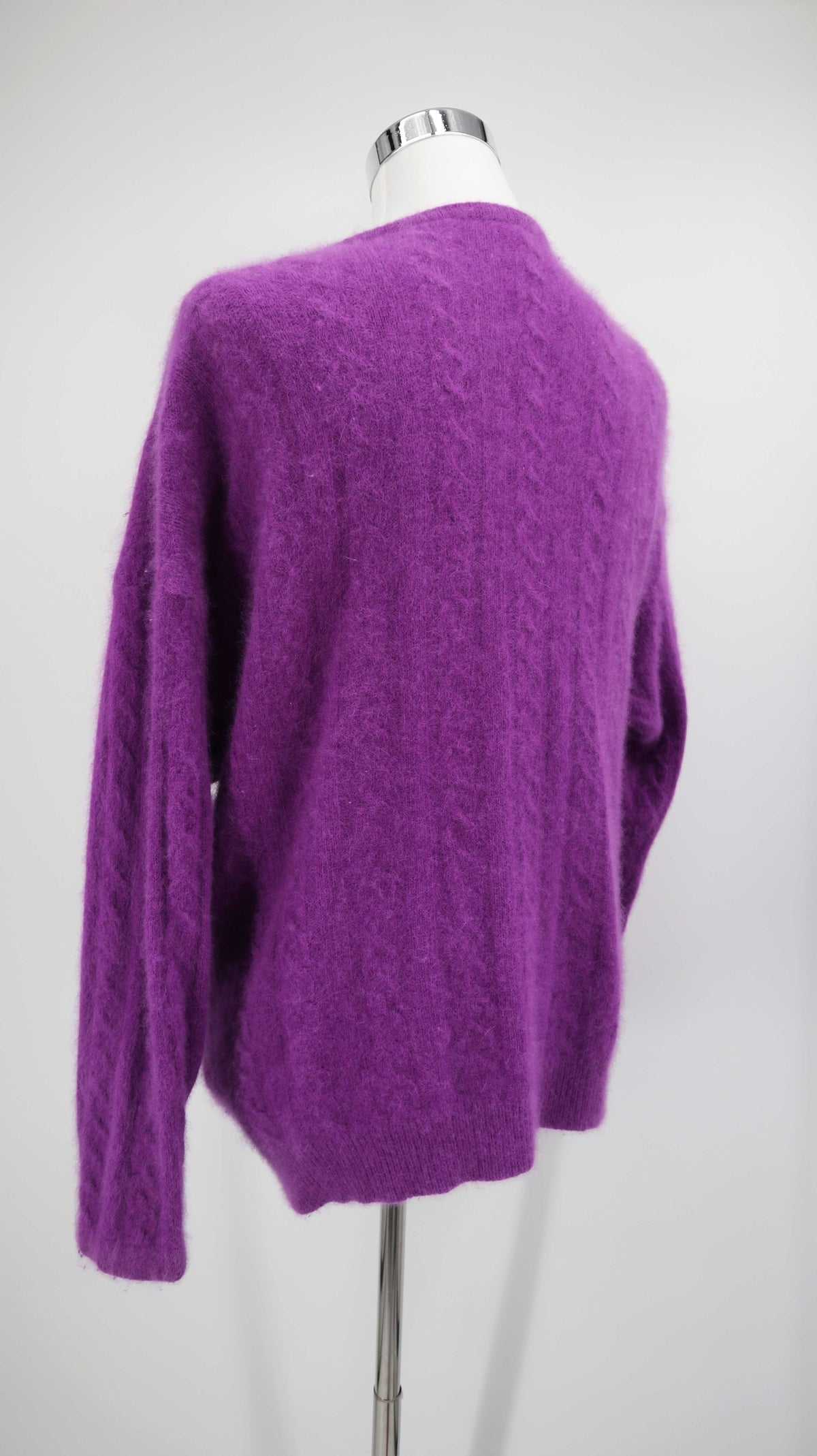 Levante Strickjacke 40 L Cardigan Lila Angora Angorawolle geknöpft Flieder