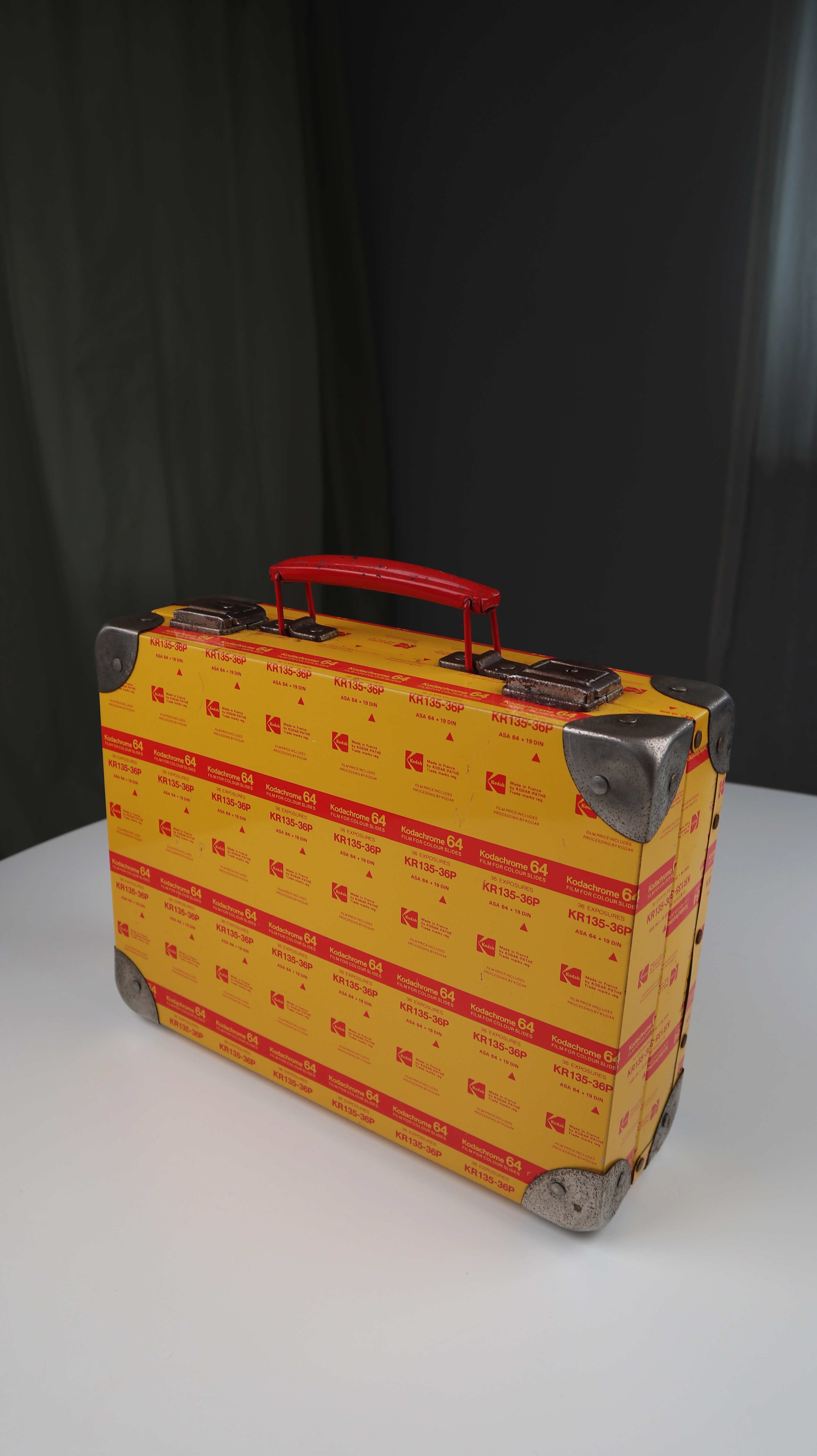 Kodak Koffer Metallkoffer Filmkoffer Kamerazubehörkoffer gelb Retro Vintage