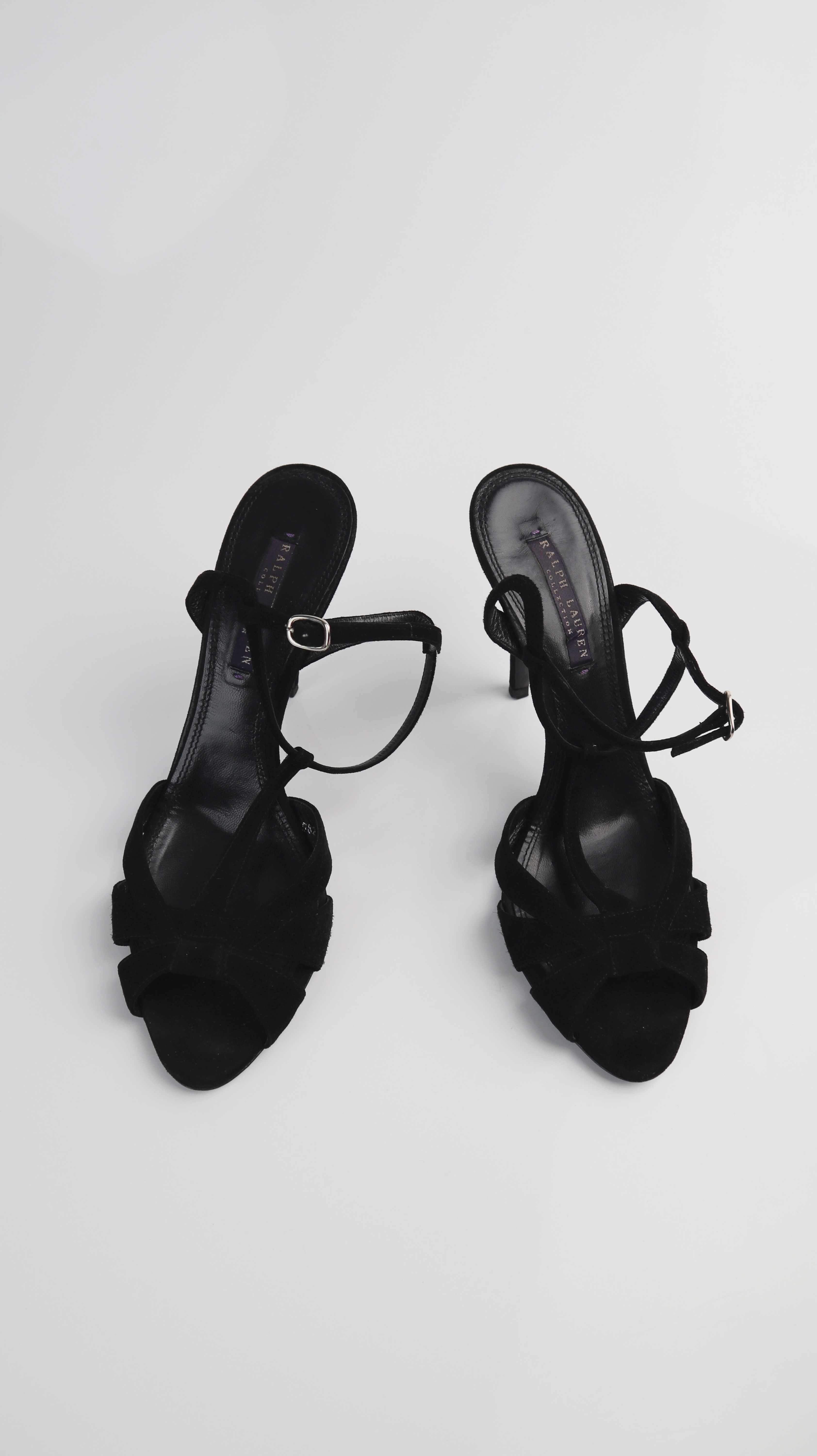 Ralph Lauren Collection 39 Heels Pumps schwarz Absatzschuhe Wildleder