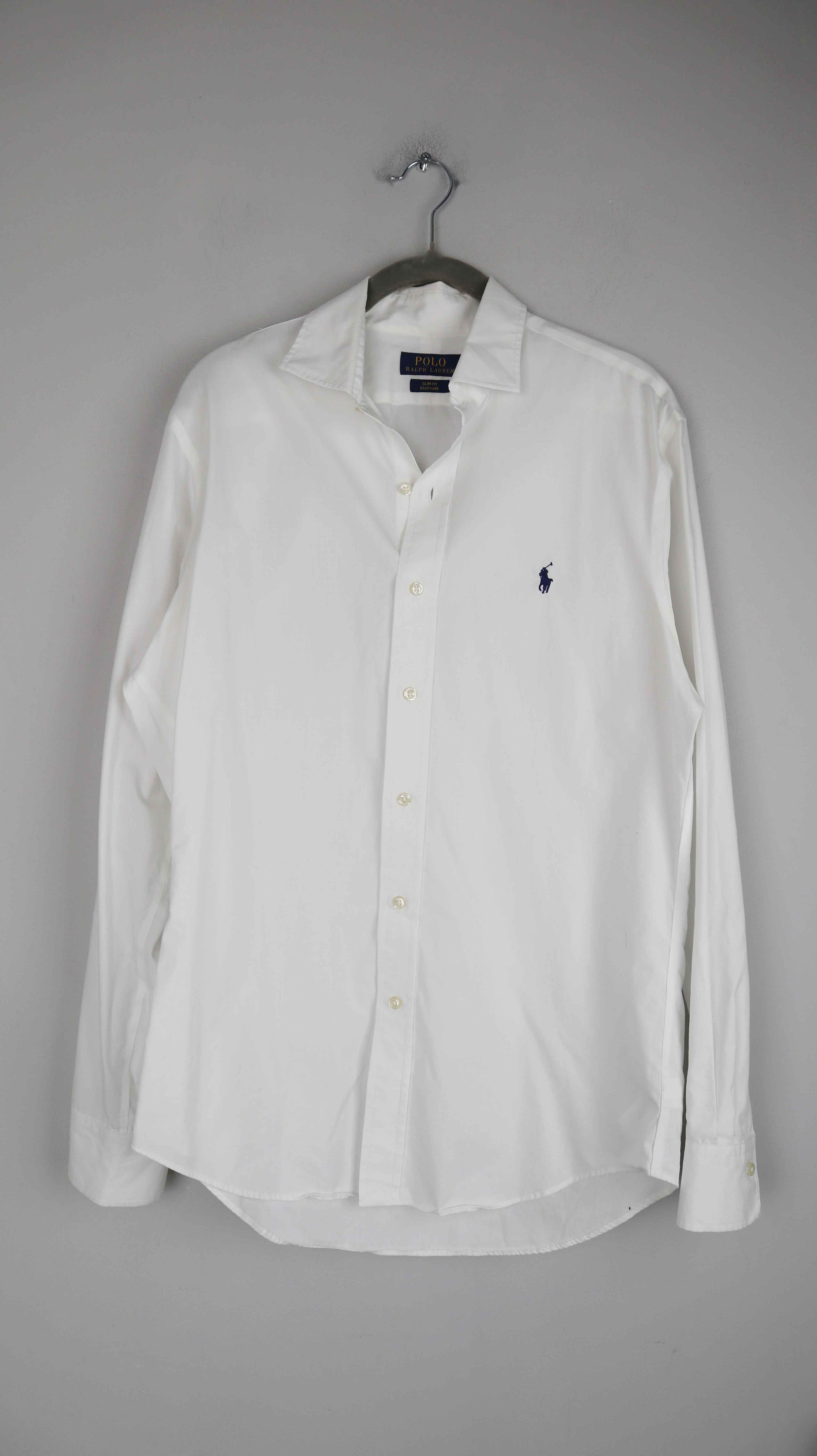 Polo Ralph Lauren Hemd weiß Bluse 38 M lim fit basic einfarbig