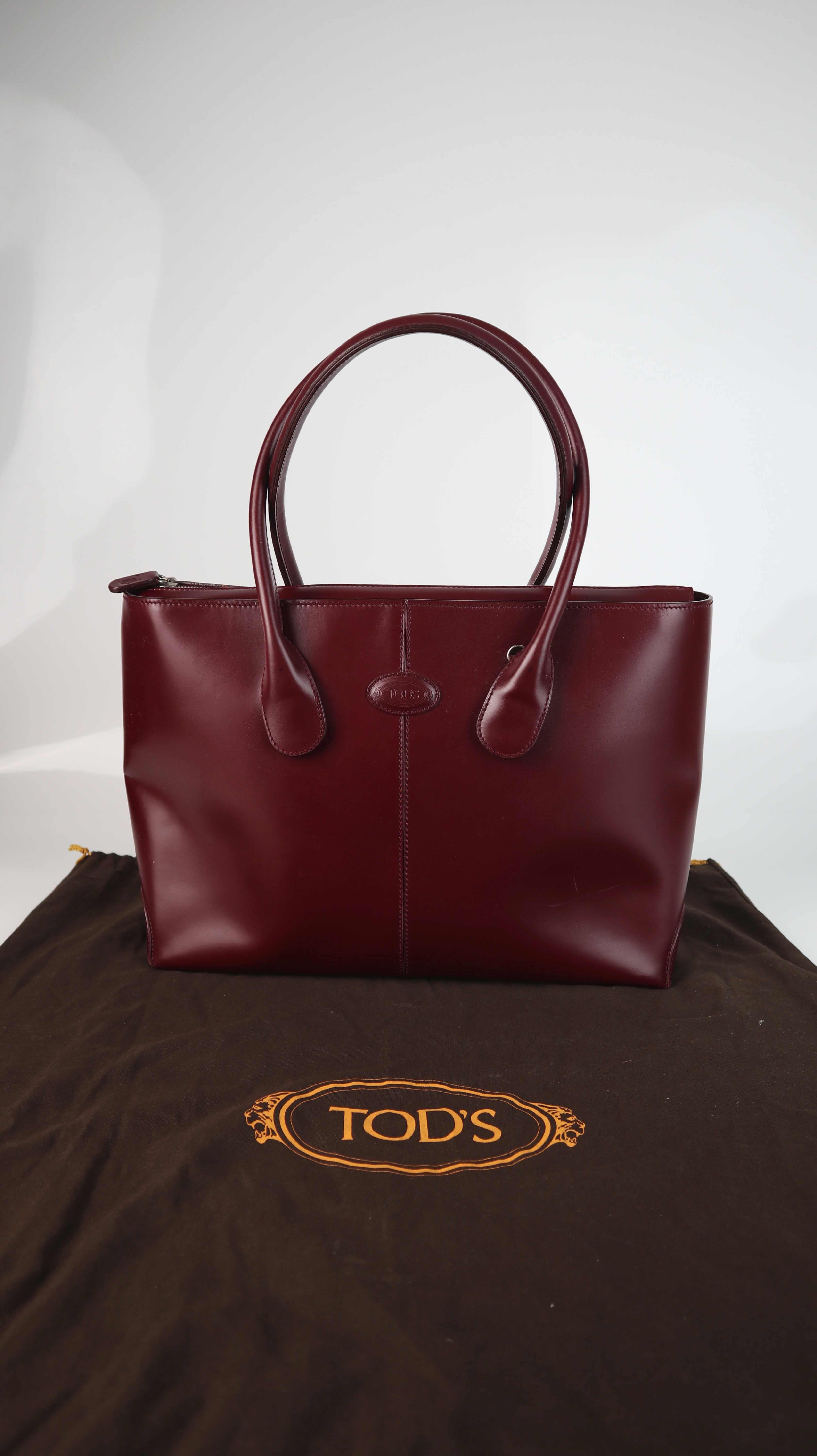TODS Tasche Handtasche Rot Weinrot D-Bag Handtasche Shopper Bordeaux
