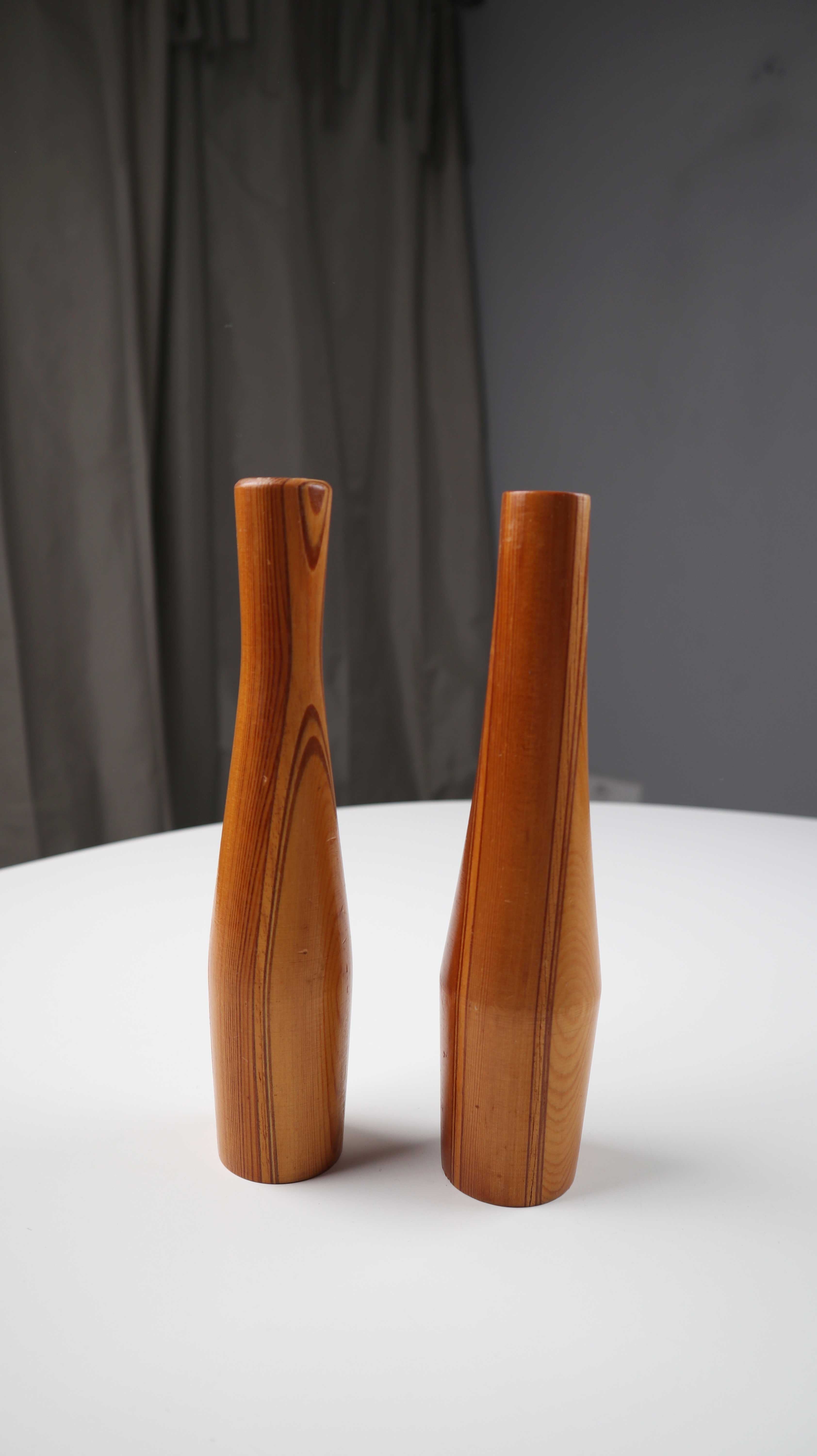 Kerzenhalter Holzkerzenhalter Scandic Skandinavisch Set mid century Vase