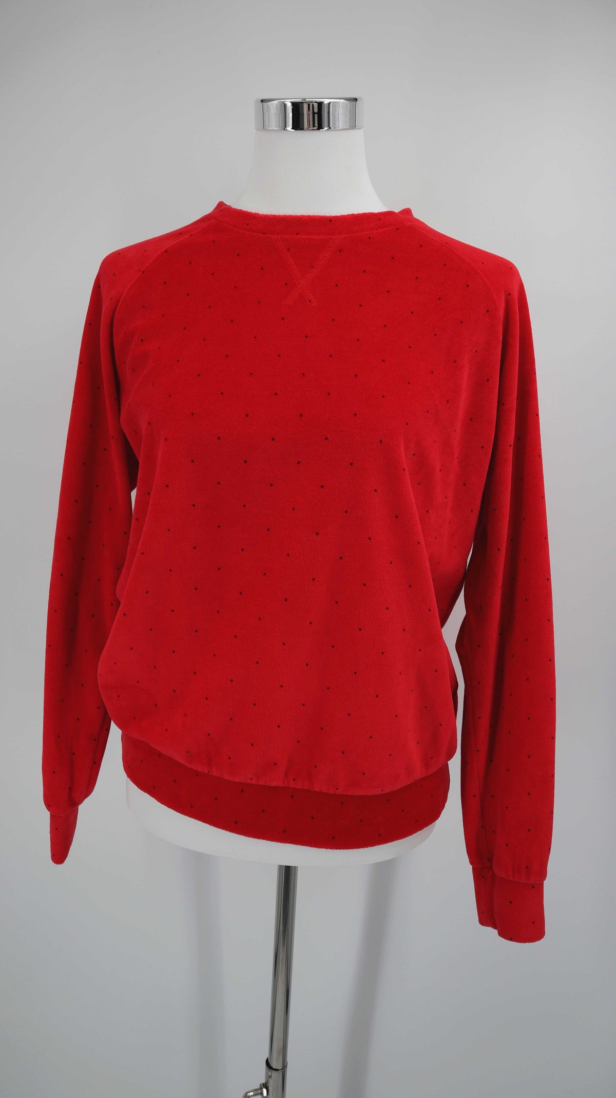 &other stories Pullover rot Samt Samtpullover gepunktet 36 S