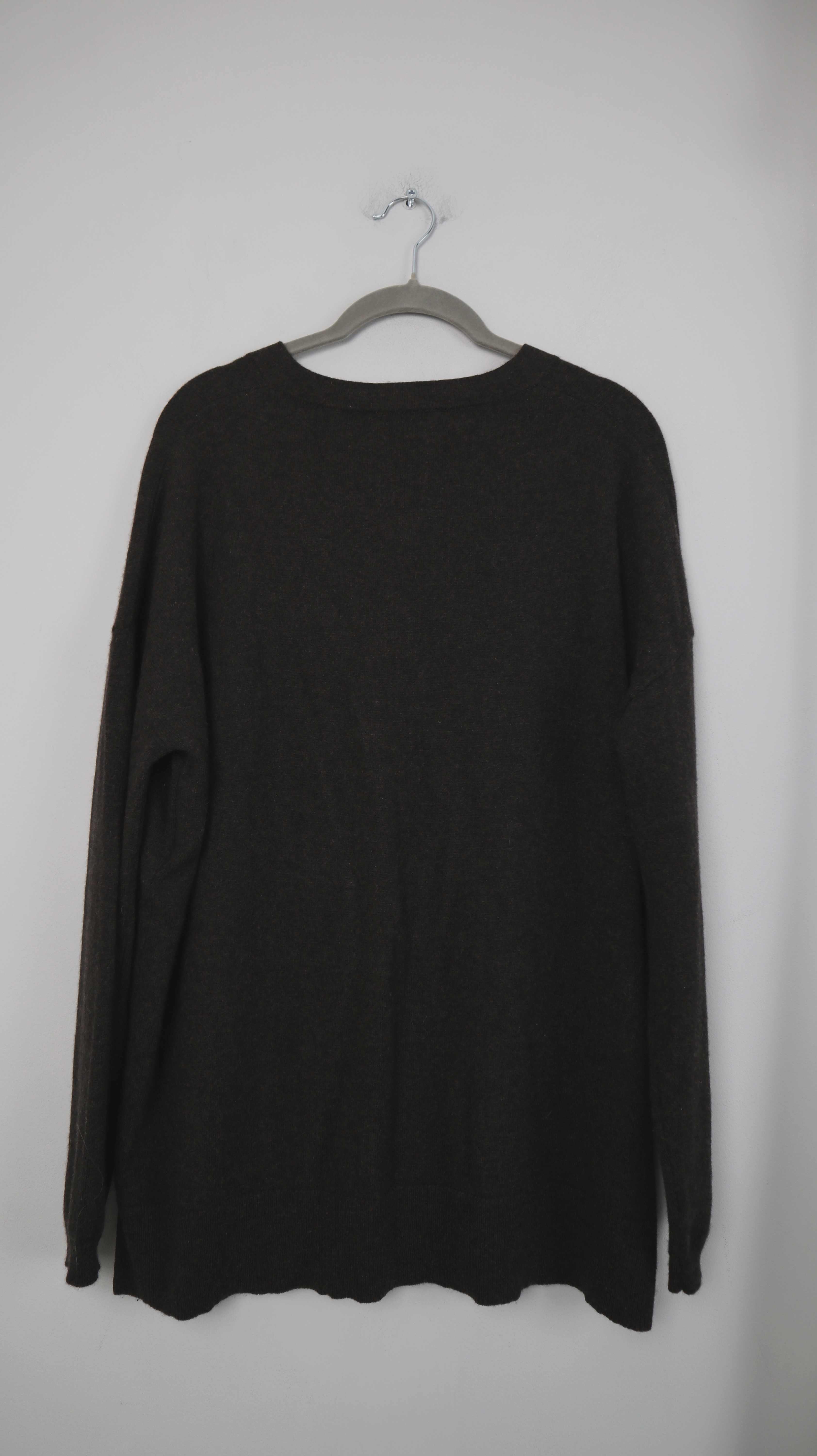 Allude Pullover Braun Cashmerepullover V-Ausschnitt 40 L