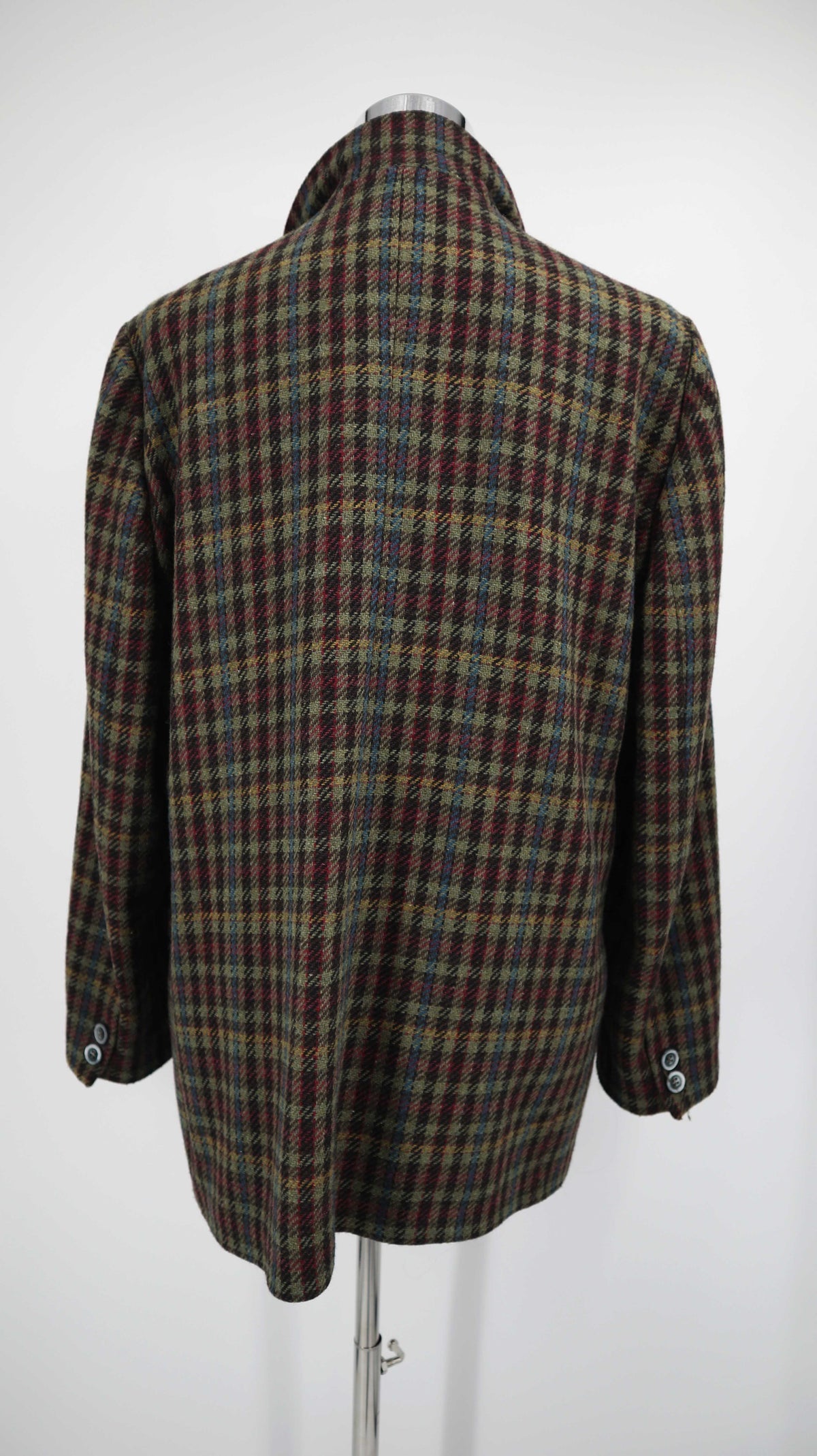 True Vintage Blazer grün Wolle 38 M kariert Wollblazer Bordeaux