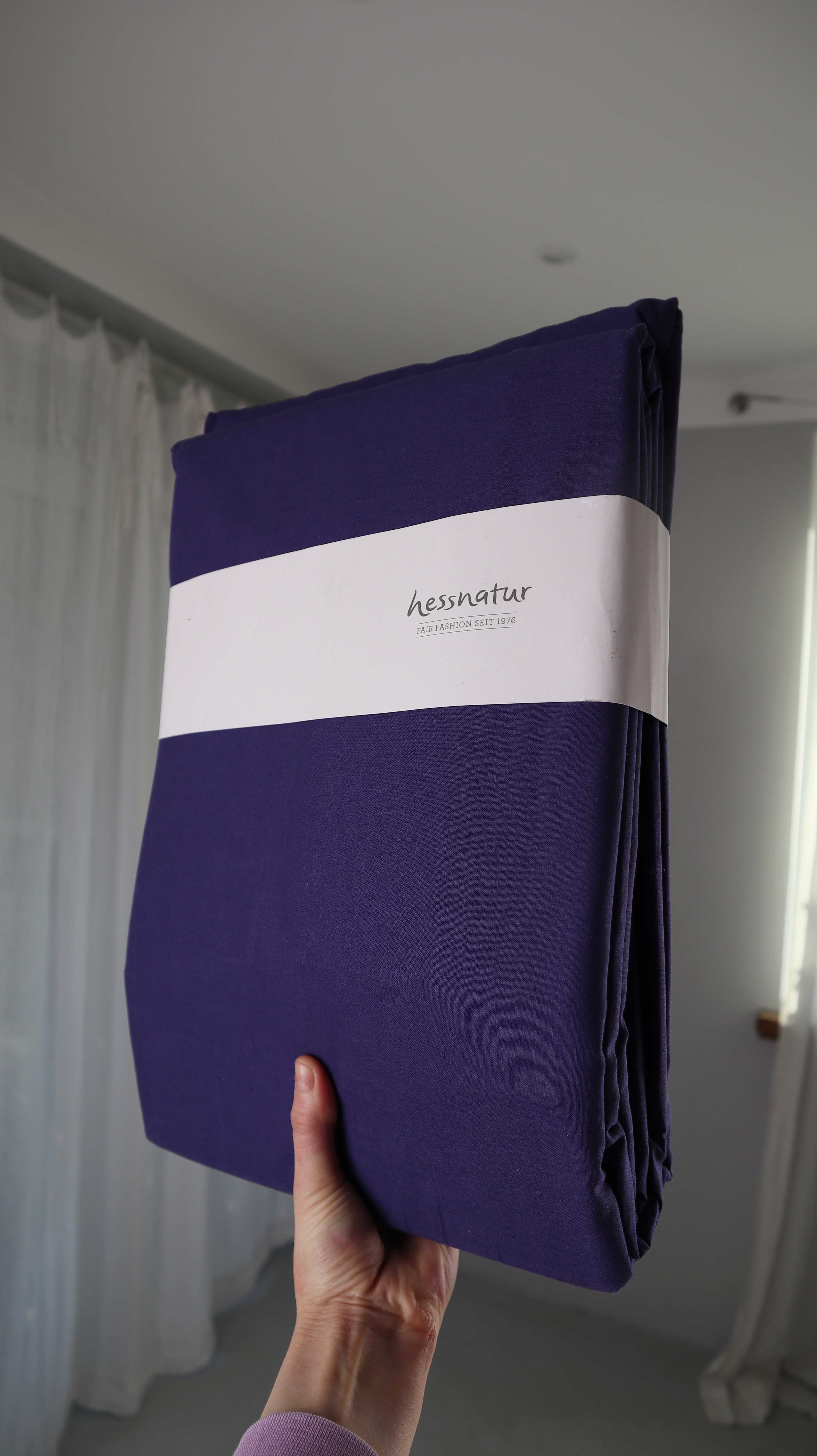 Hessnatur Bettwäsche Blau neu 220 x 240 Dunkelblau Bettbezug Biobaumwolle