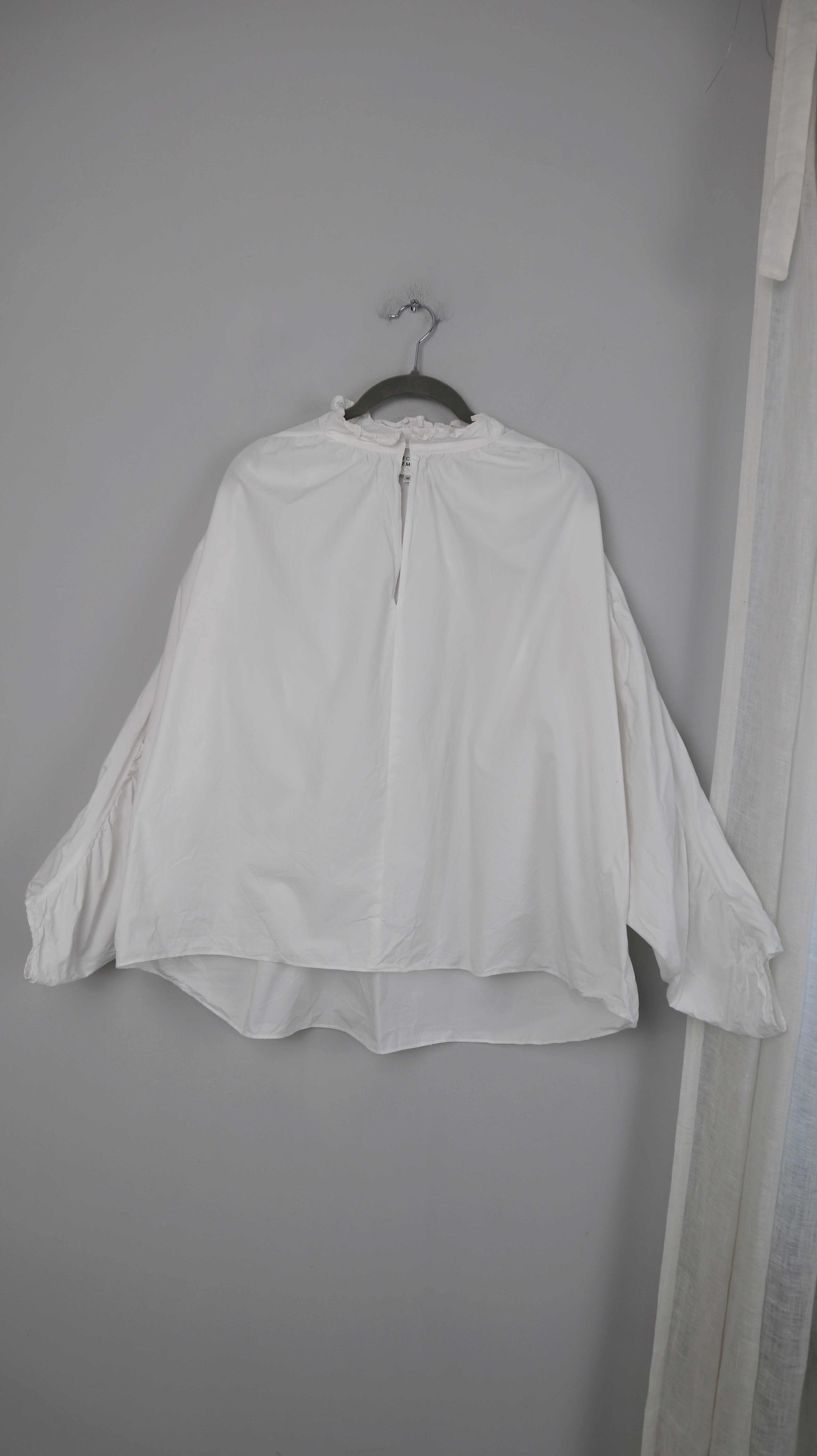 Second Female Bluse Hemd Weiß Langärmlig 38 M Ballonbluse